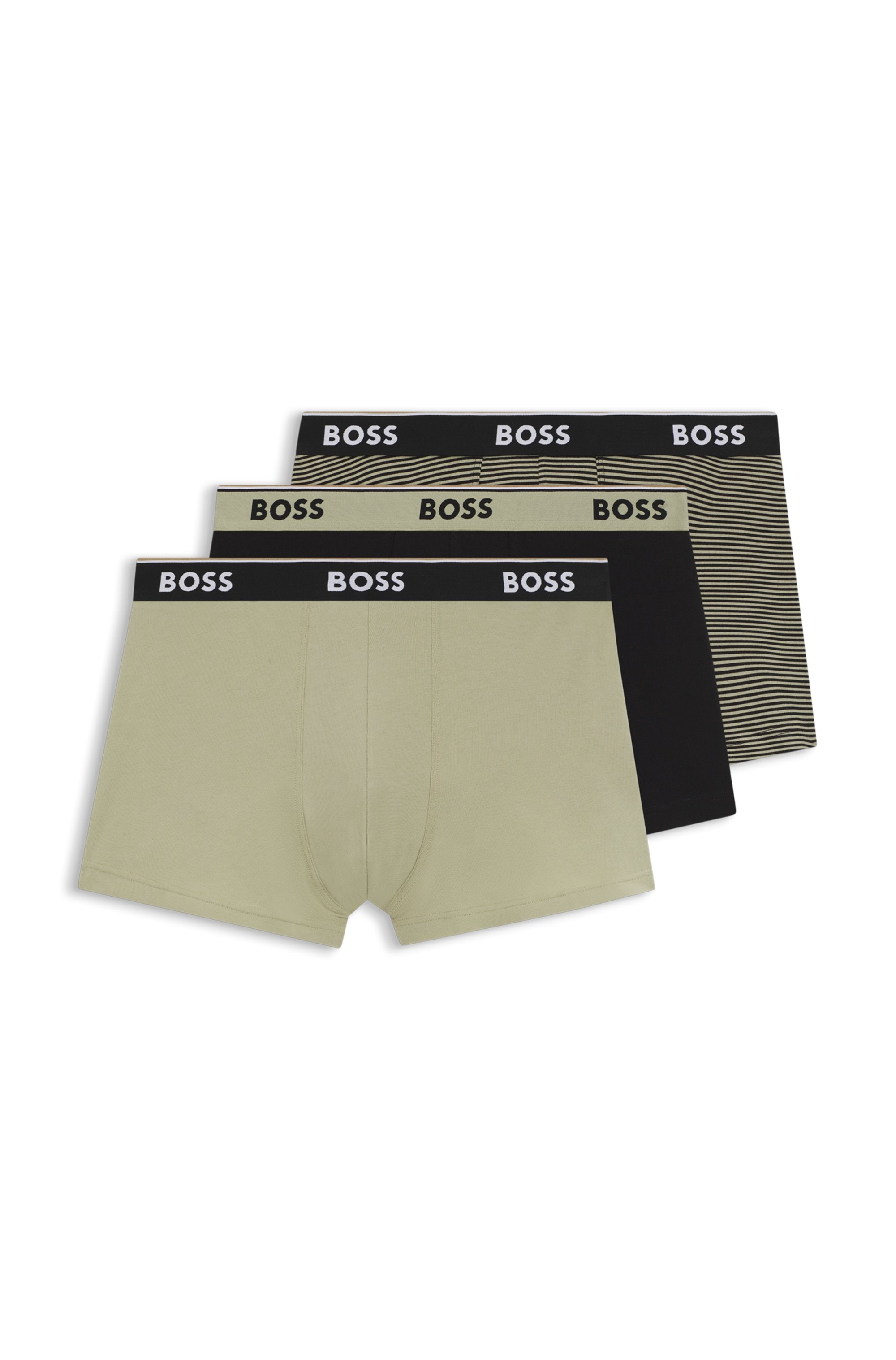 BOSS Trunk Packung, 3 Stk. aus Stretch-Baumwolle, elastischer Bund, mittlere Bundhöhe