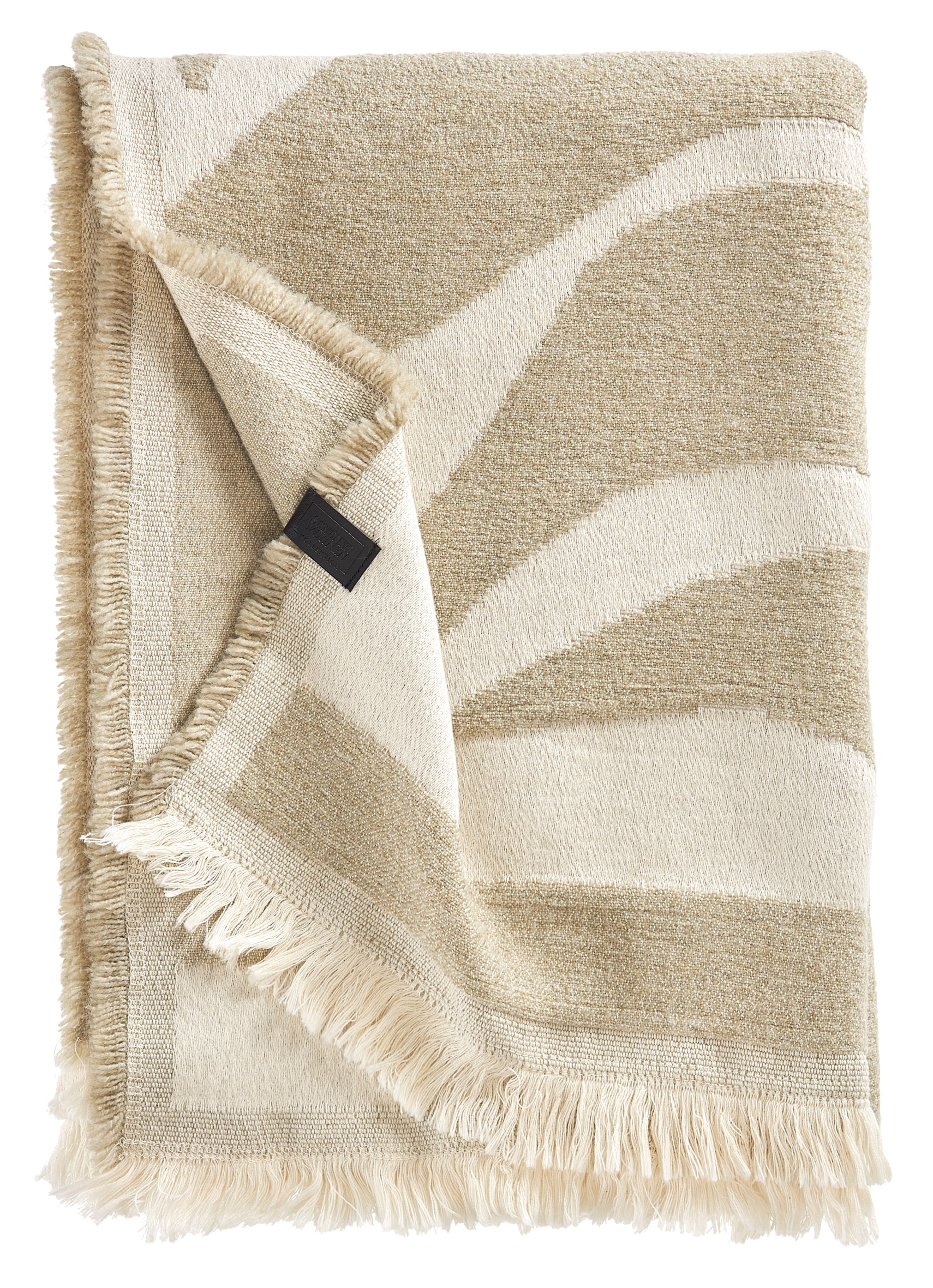 SCHÖNER WOHNEN-Kollektion Wohndecke »View« mit zweifarbigem Blättermotiv