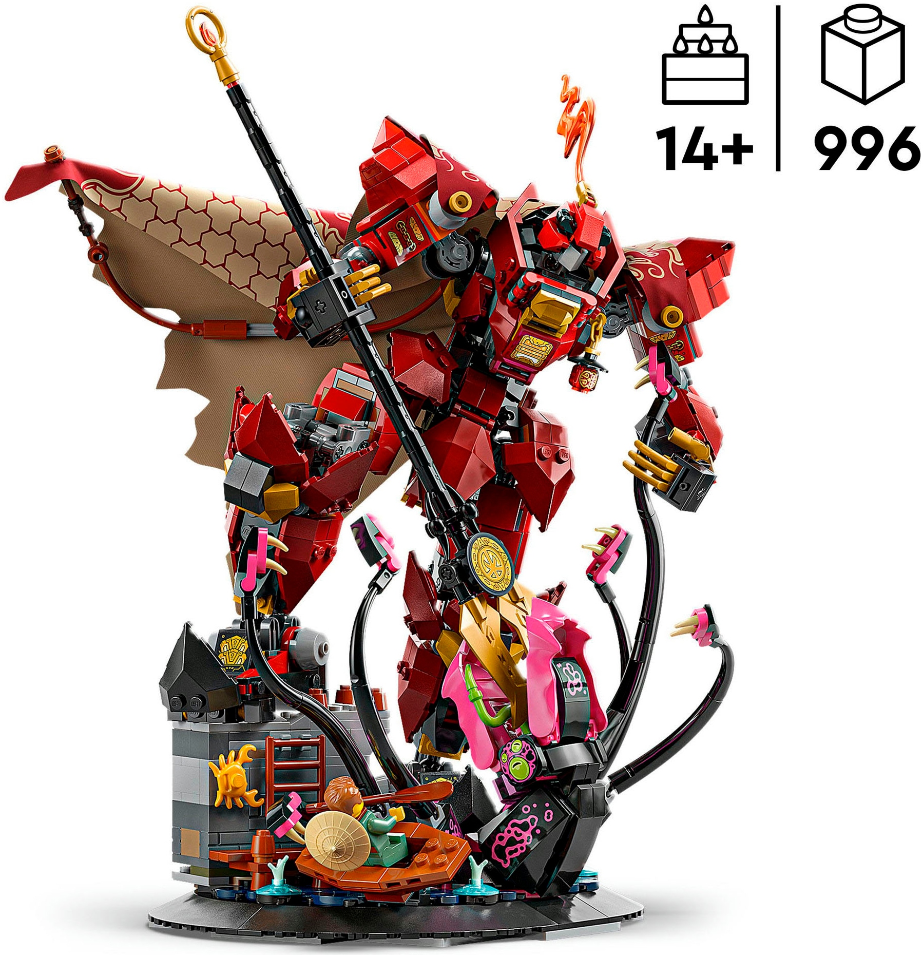 LEGO® Konstruktionsspielsteine »Der Feuerritter-Mech (71846), LEGO Ninjago«, (996 St.), Made in Europe