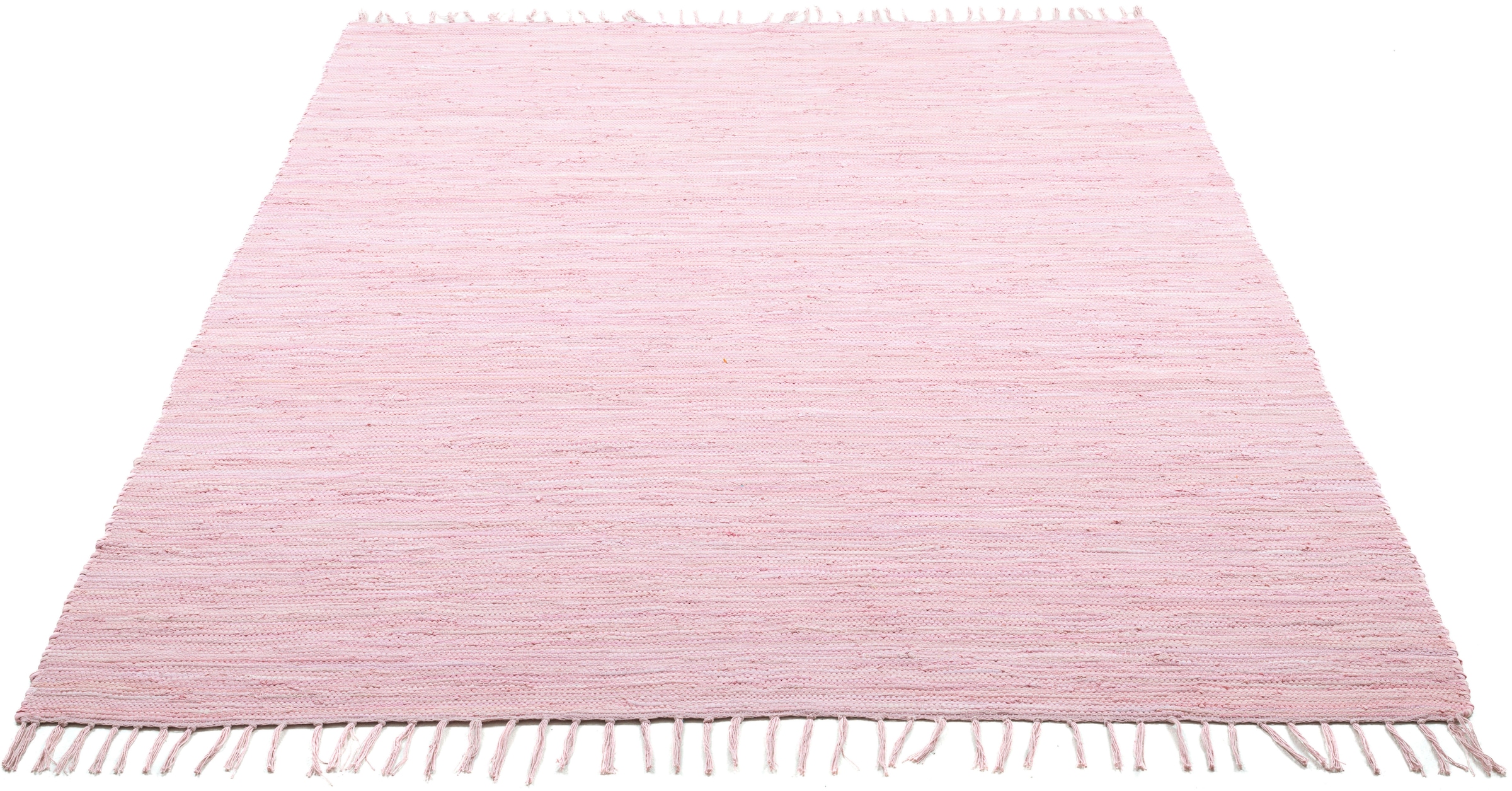 my home Kinderteppich »Insa Fleckerl«, rechteckig, 5 mm Höhe, Uni Farben, pastell, handgewebt, pflegeleicht, waschbar, Kinderzimmer