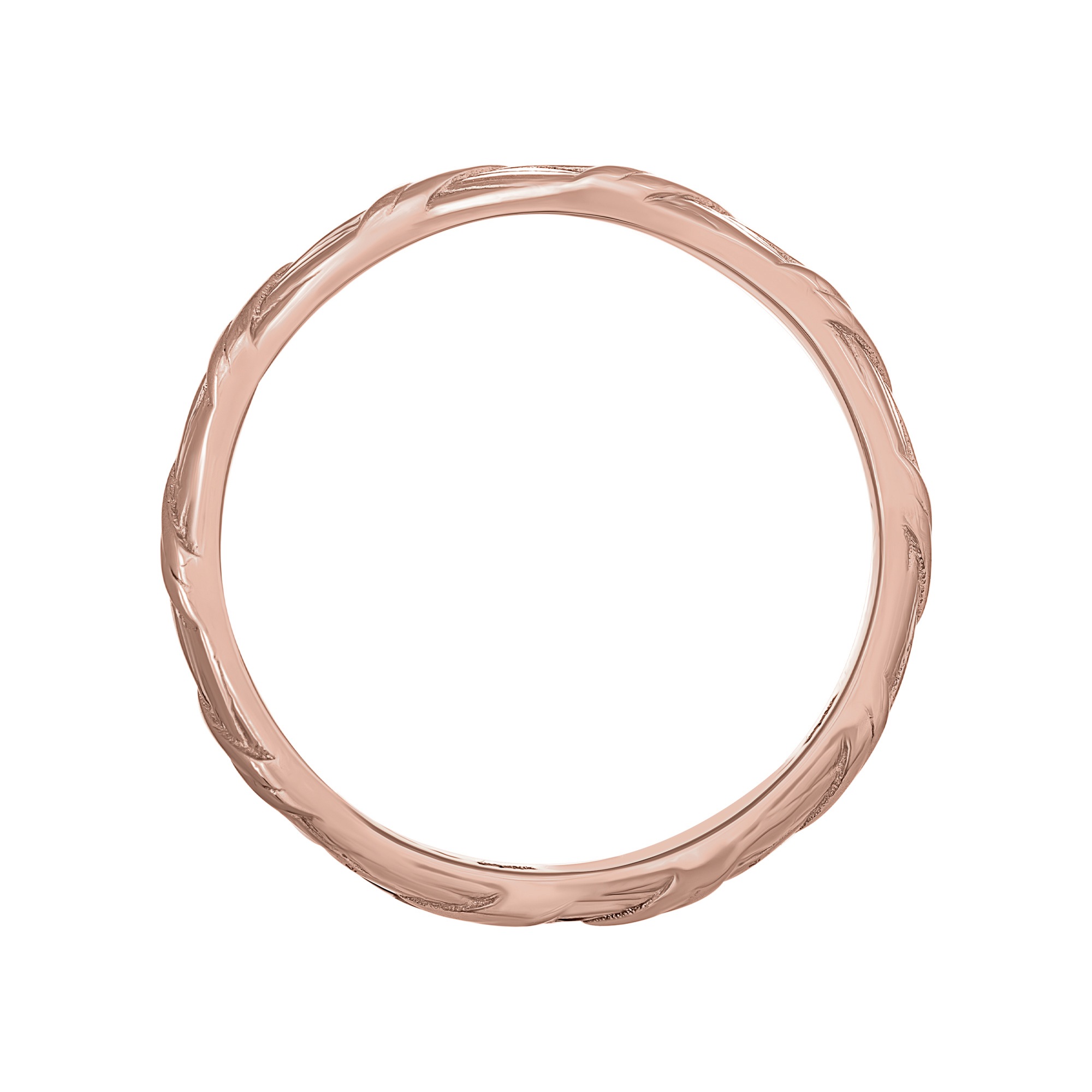 CAÏ Fingerring »925 Silber rosévergoldet Flechtoptik Stacking«