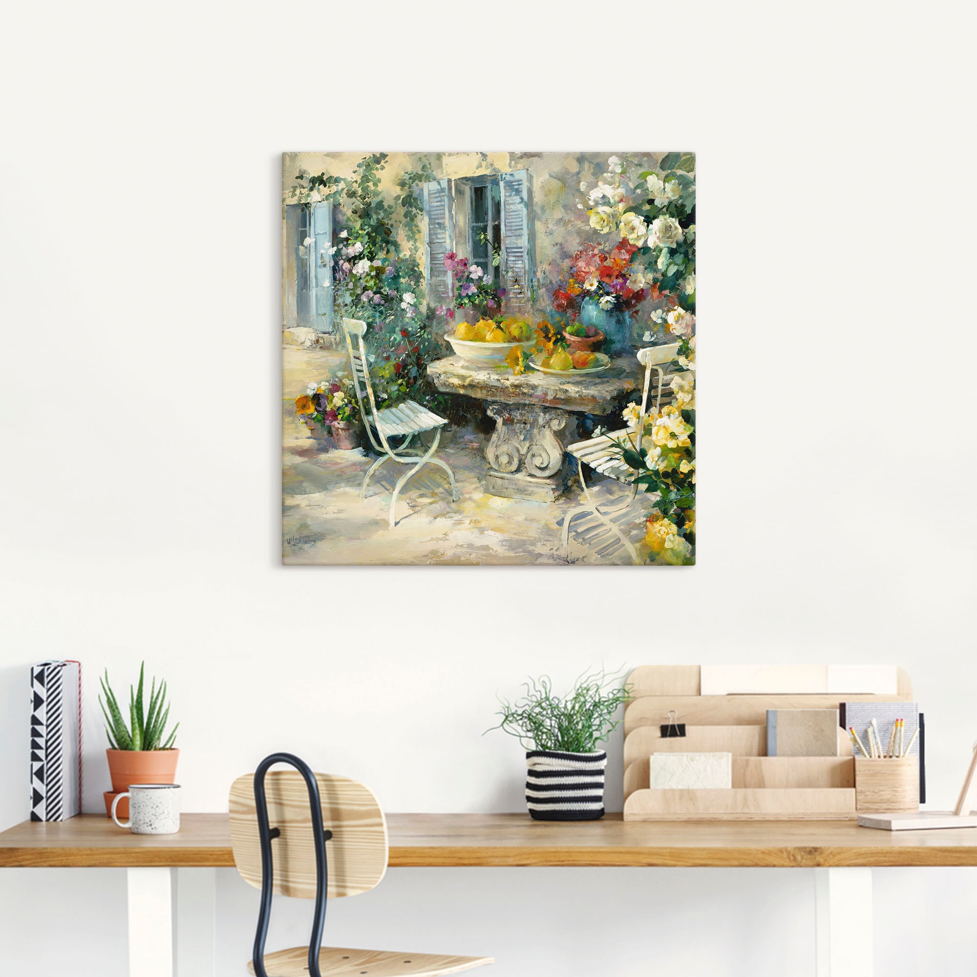 Artland Wandbild "Idyllischer Garten", Garten, (1 St.), als Leinwandbild, P günstig online kaufen