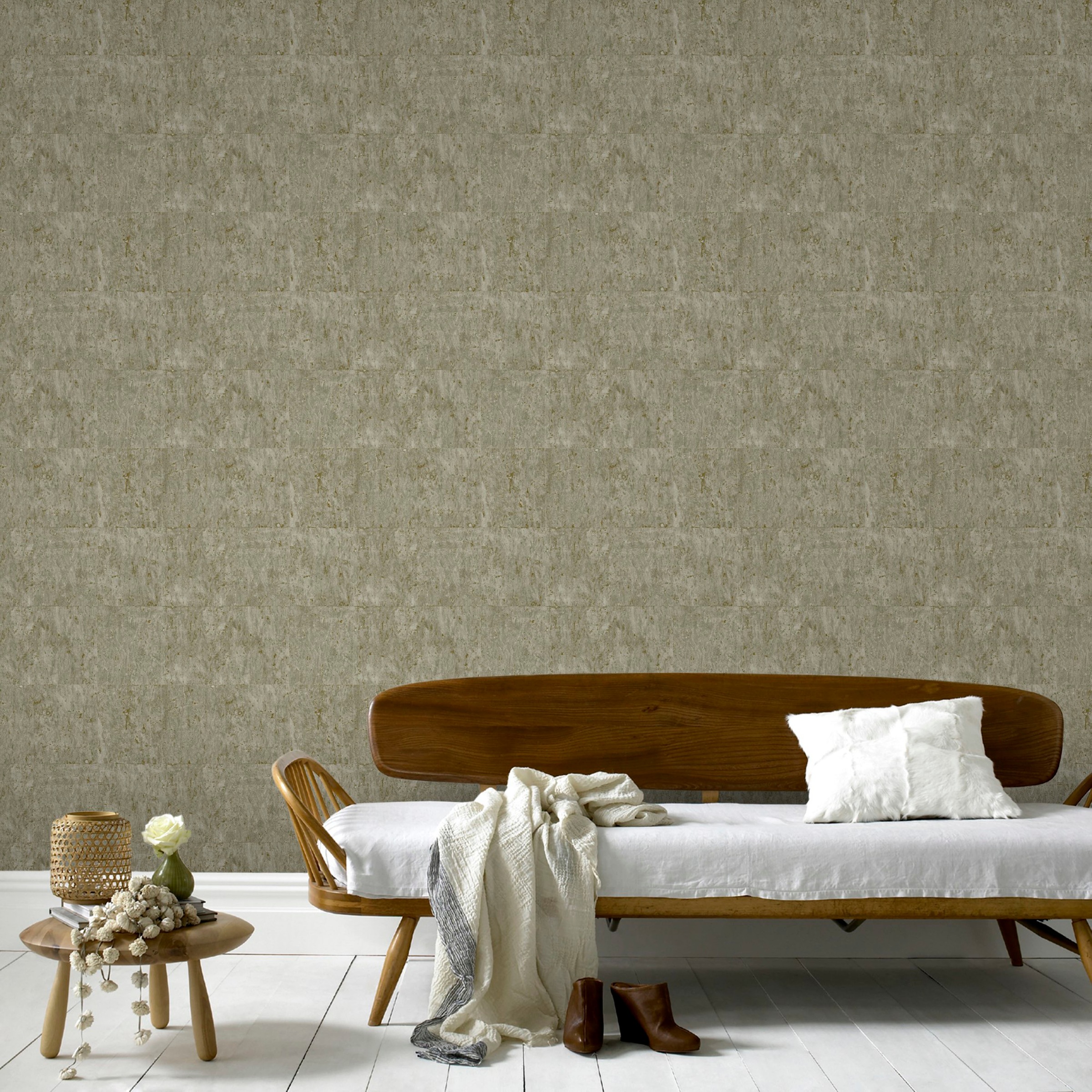 WOW Vliestapete »Kork Luxe«, Taupe - 10m x 52cm