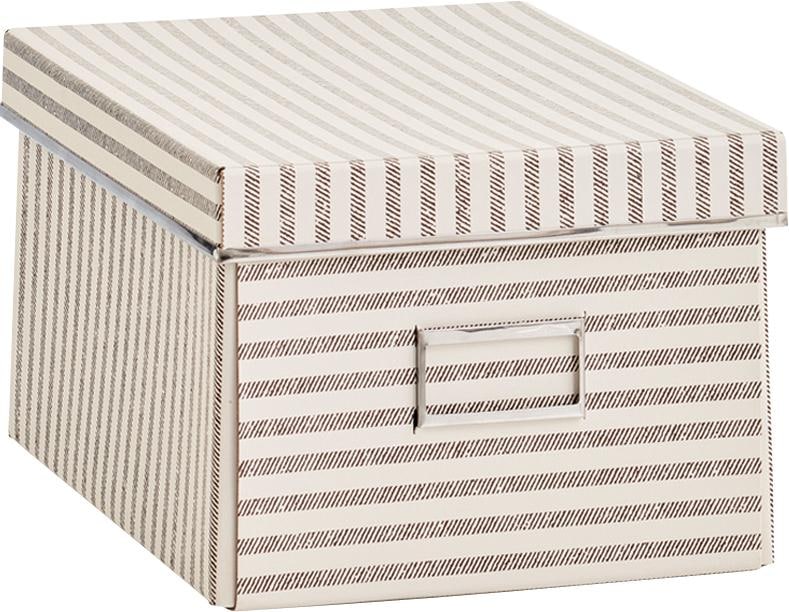 Zeller Present Aufbewahrungsbox »Stripes«, Pappe, beige