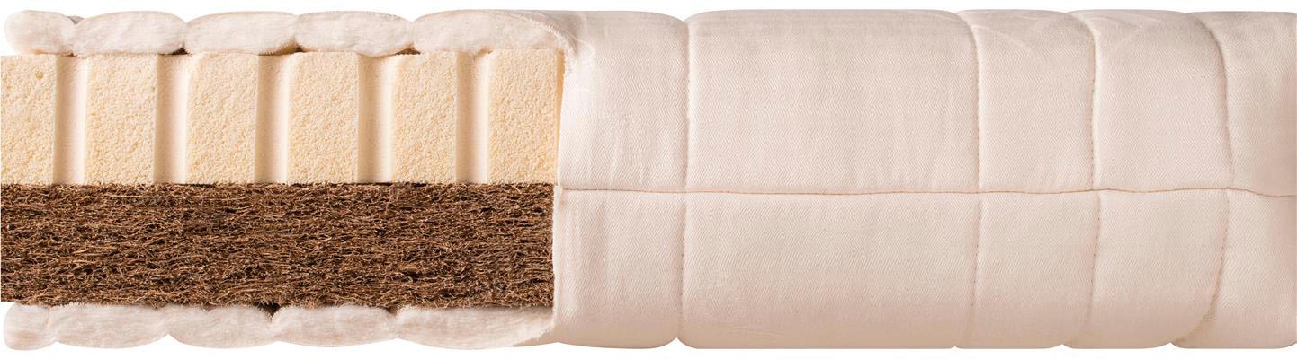 DELAVITA Naturmatratze »SALUTEM«, 11 cm cm hoch, (1 St.), Wende-Latexmatratze, natürlicher Bezug aus 100% Bio-Baumwolle