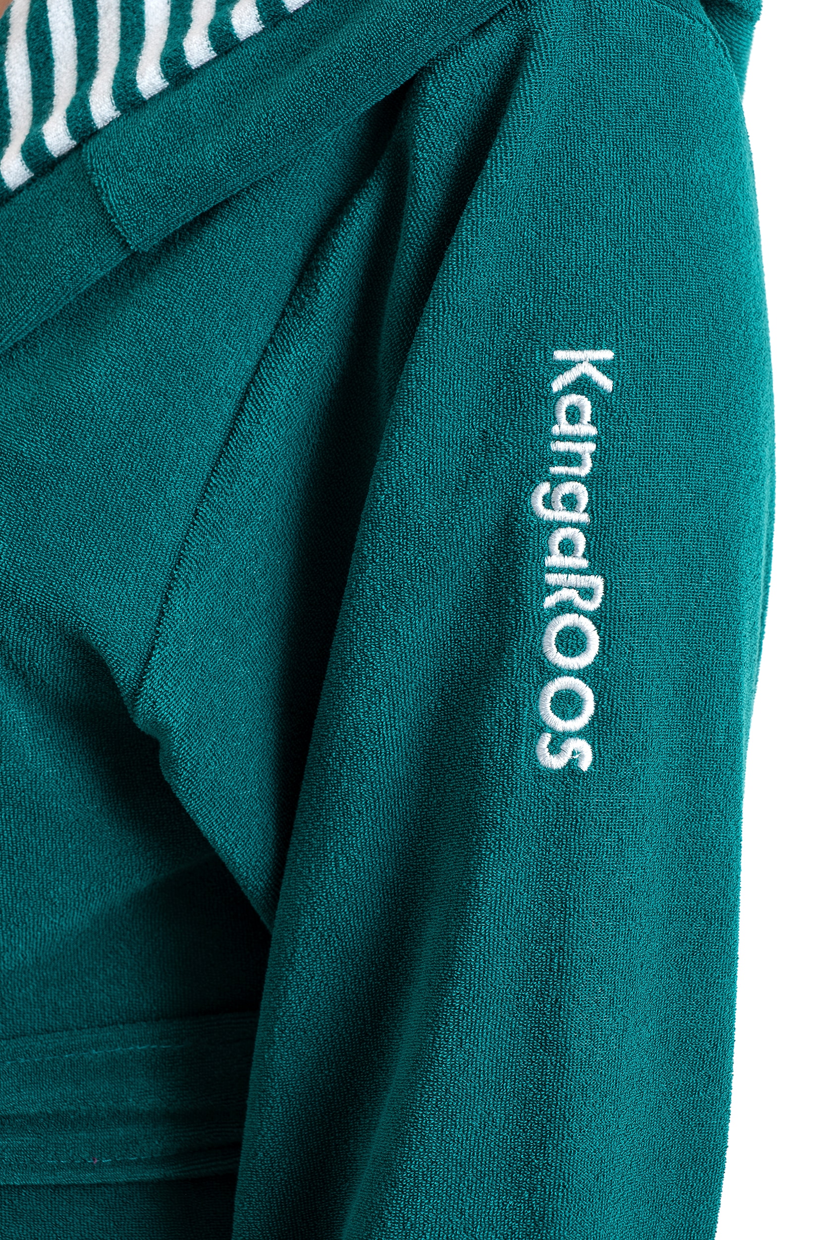 KangaROOS Damenbademantel »Dalia, ideal für Sauna & Spa, Standardlänge & Überlänge«, (1 St.), Uni-Farben mit Streifen, mit Taschen, XS-3XL, auch in extra lang