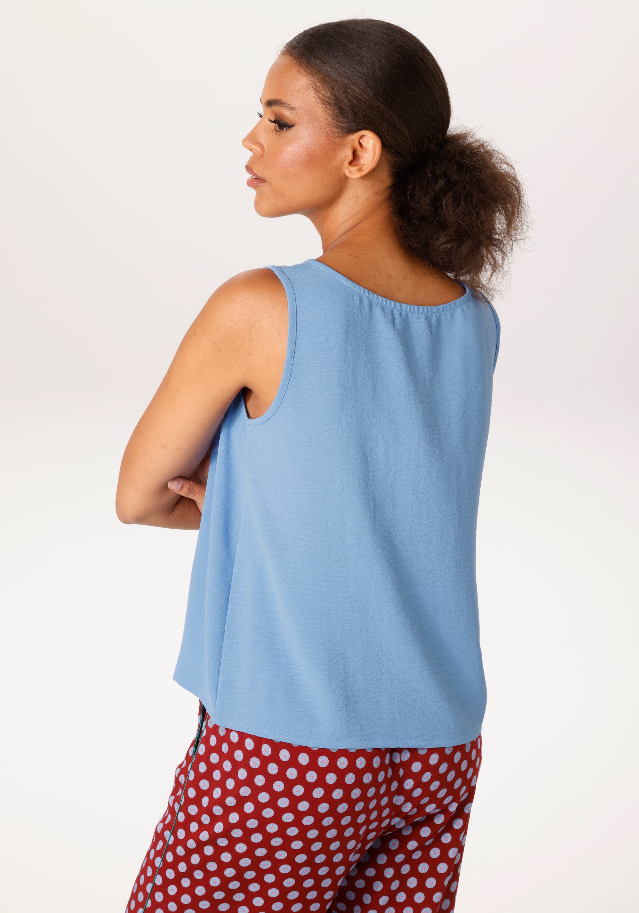Aniston CASUAL Blusentop in Leinen-Optik