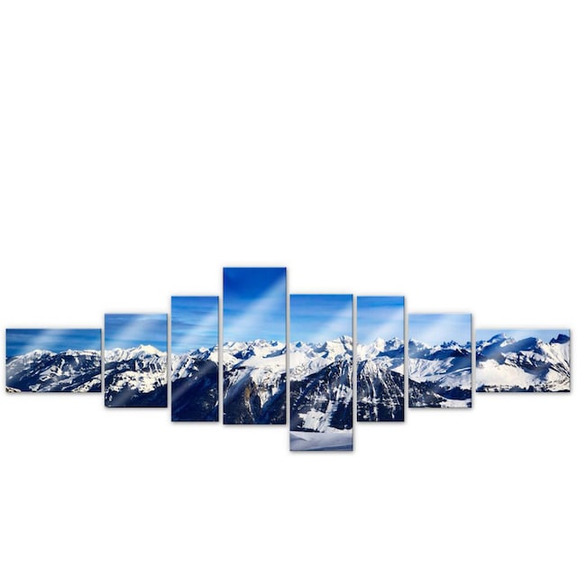 Wall-Art Mehrteilige Bilder »XXL Alpen Panorama (8-teilig)«, (Set, 8 St.)  online bestellen