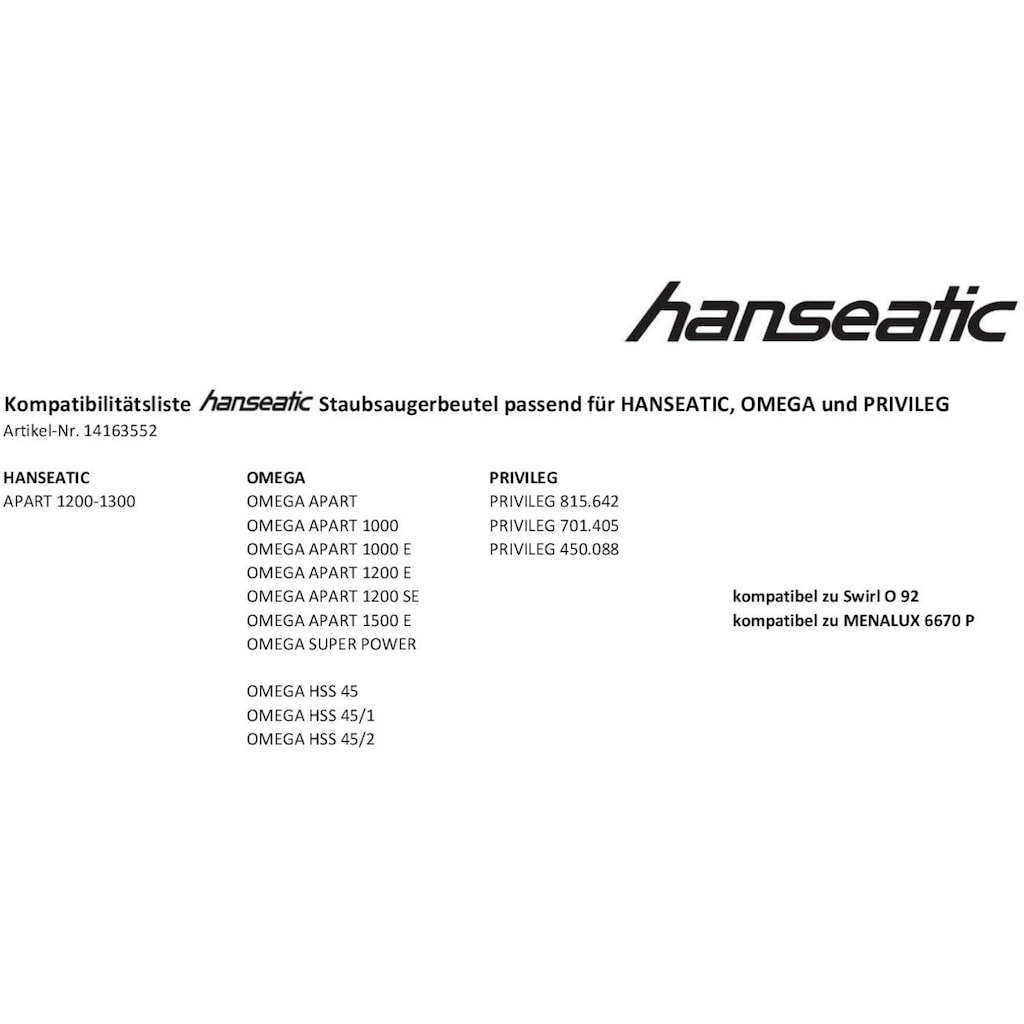 Hanseatic Staubsaugerbeutel, (Packung), 10er- Pack