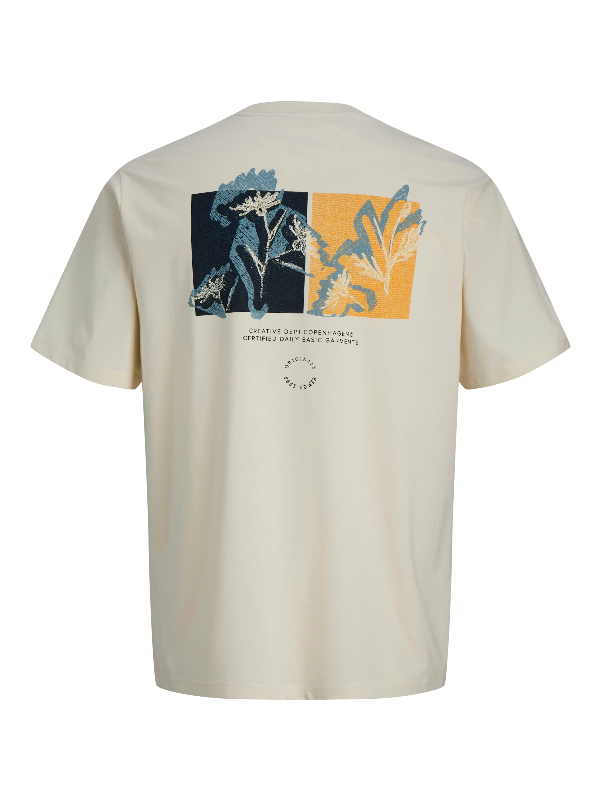 Jack & Jones Kurzarmshirt »JORMONTAUK AOP BACK TEE SS CREW NECK« Baumwolle, regular fit