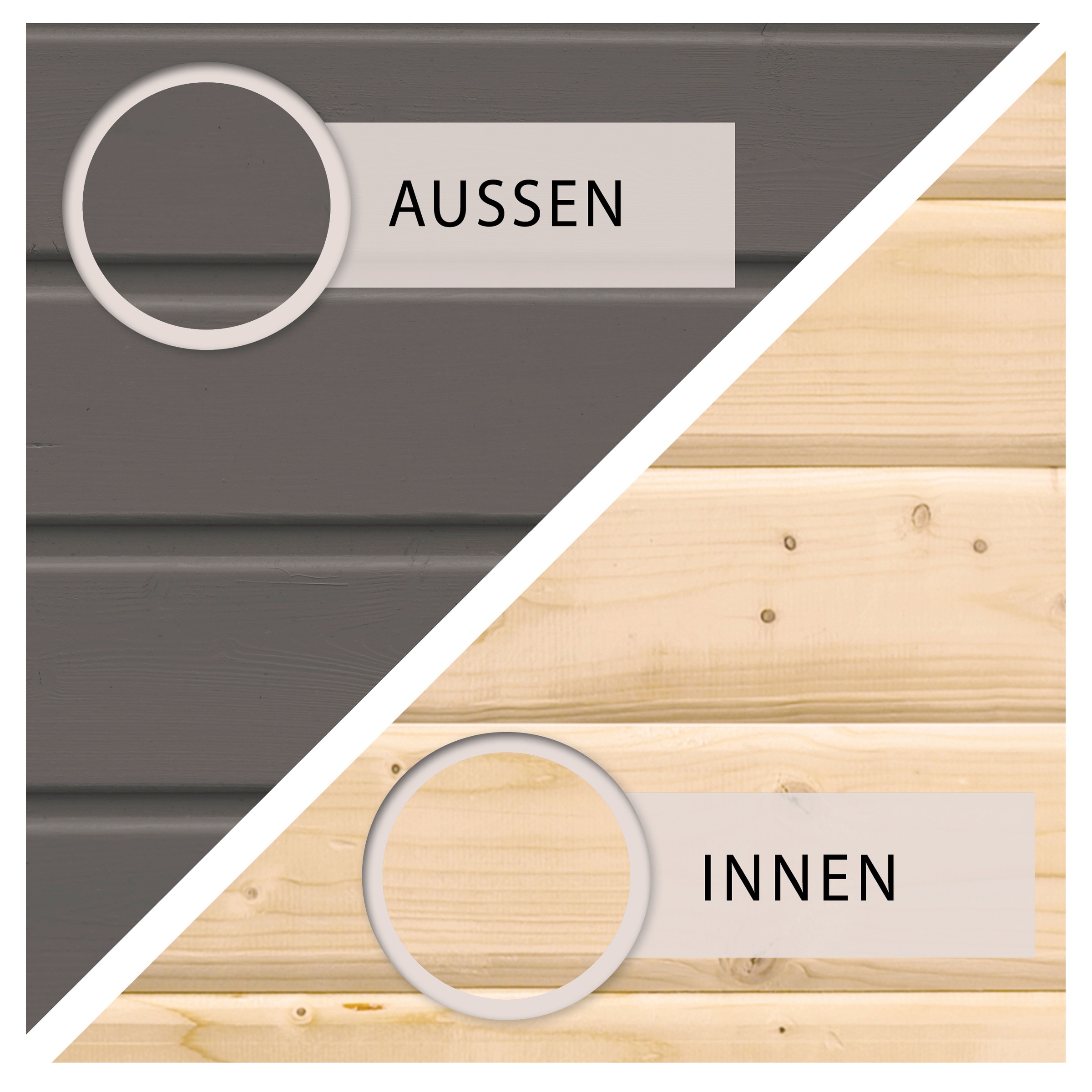 Karibu Gartenhaus »Stockach 4«, (Set), anthrazit, naturbelassen oder terragrau