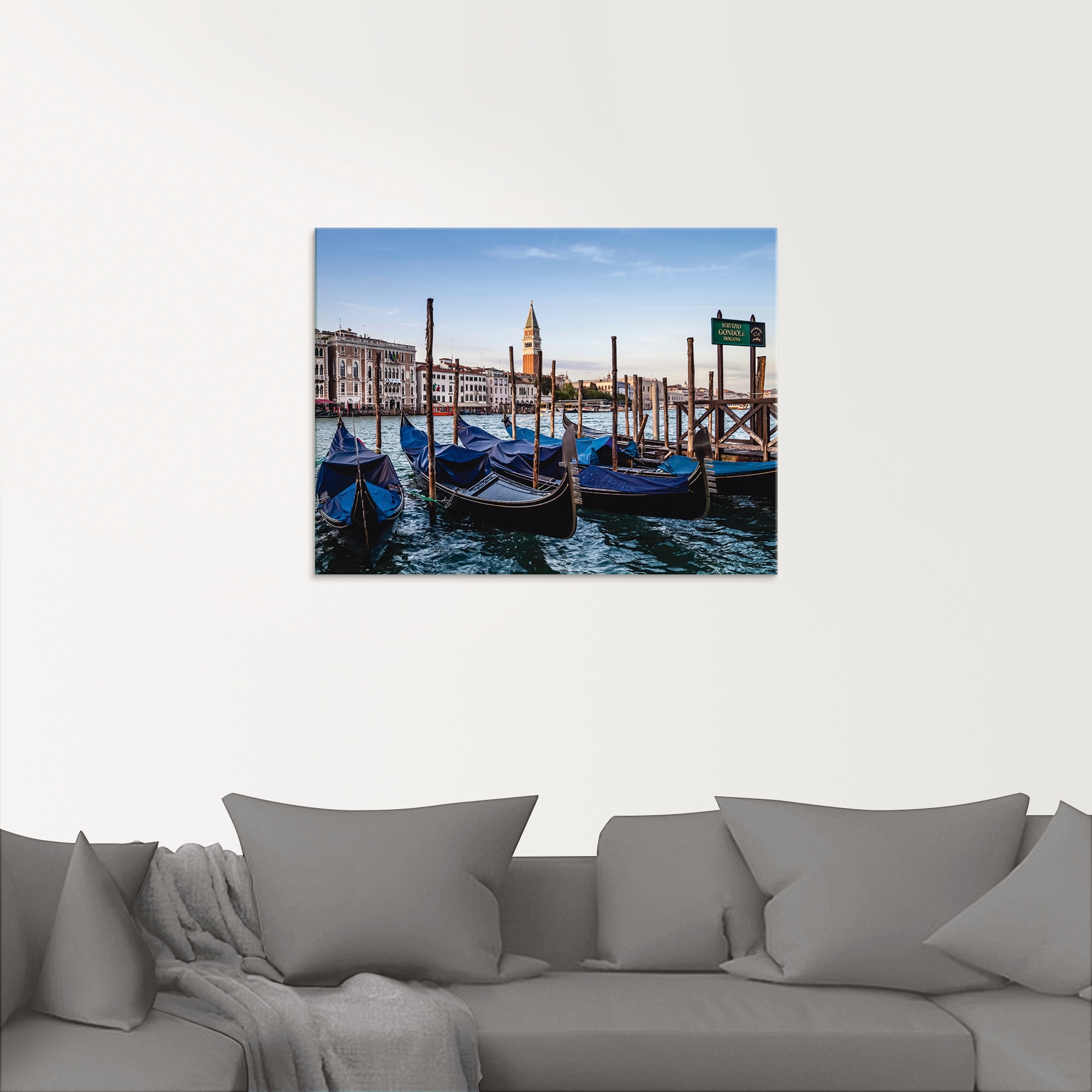 Artland Glasbild »Venedig Canal Grande mit Gondeln«, Boote & Schiffe, (1 St.), in verschiedenen Größen