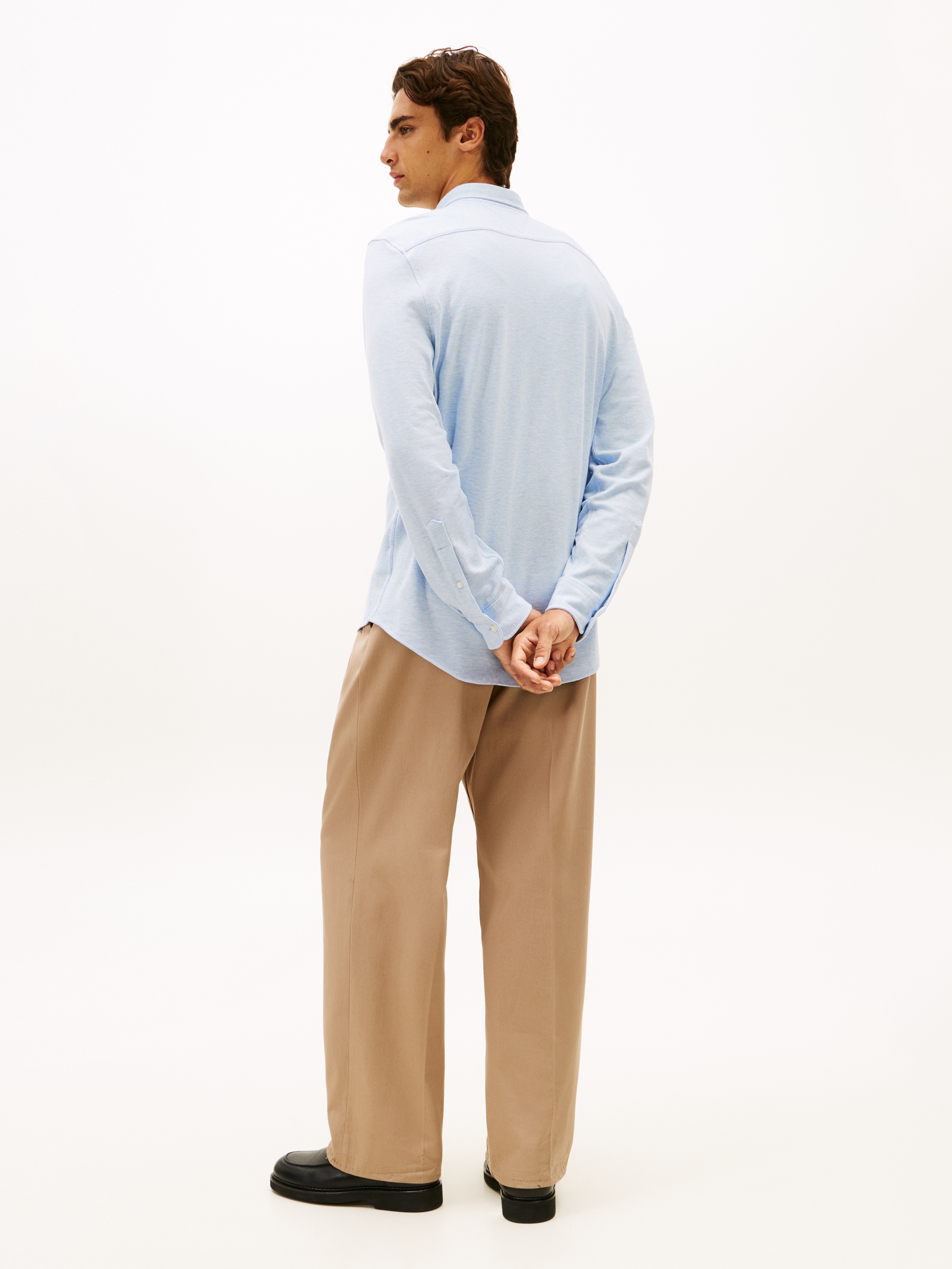 Tommy Hilfiger Langarmhemd »KNIT PIQUE FEATHERWEIGHT«