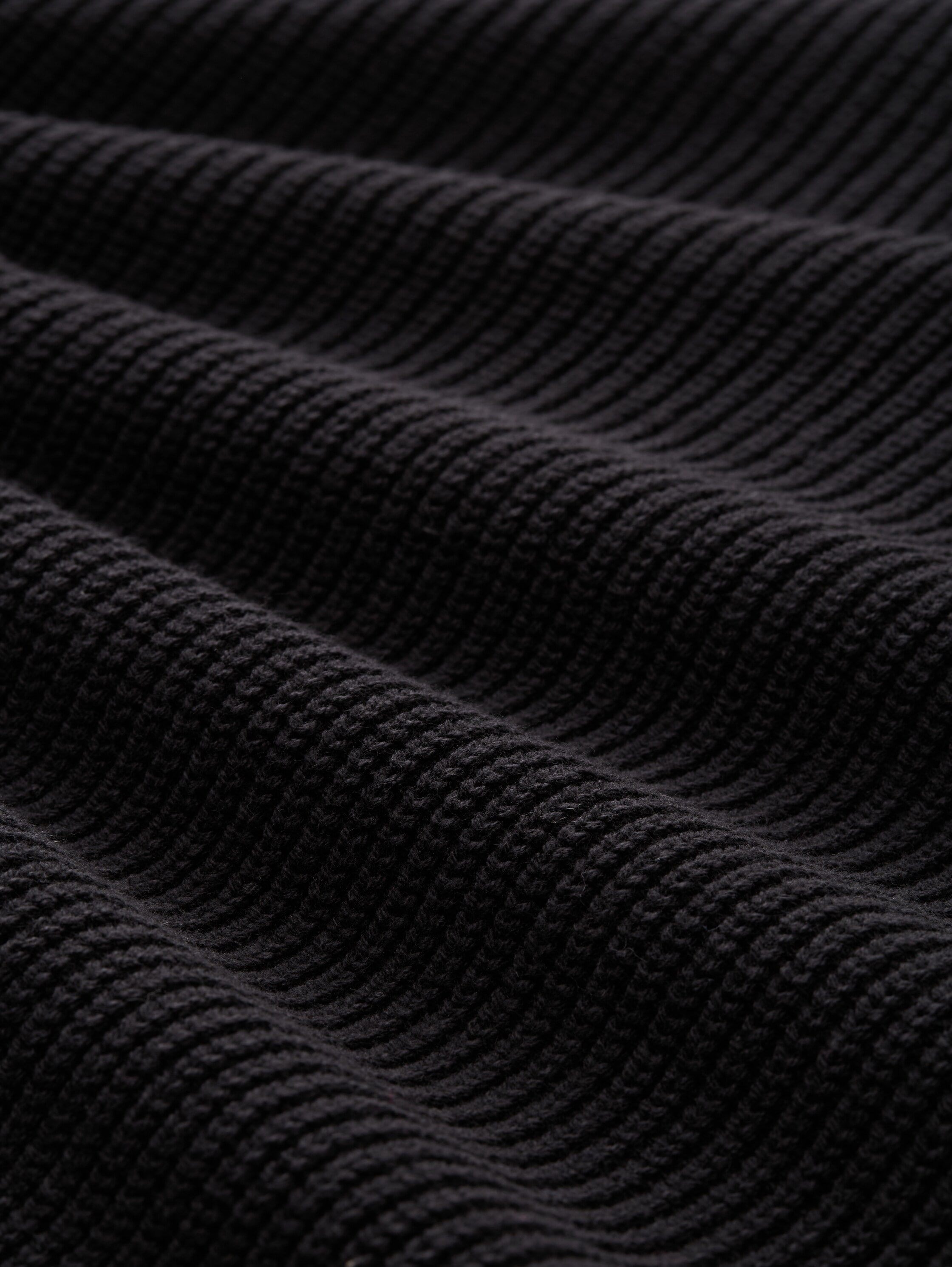 TOM TAILOR Denim Polokragenpullover mit Rippbündchen