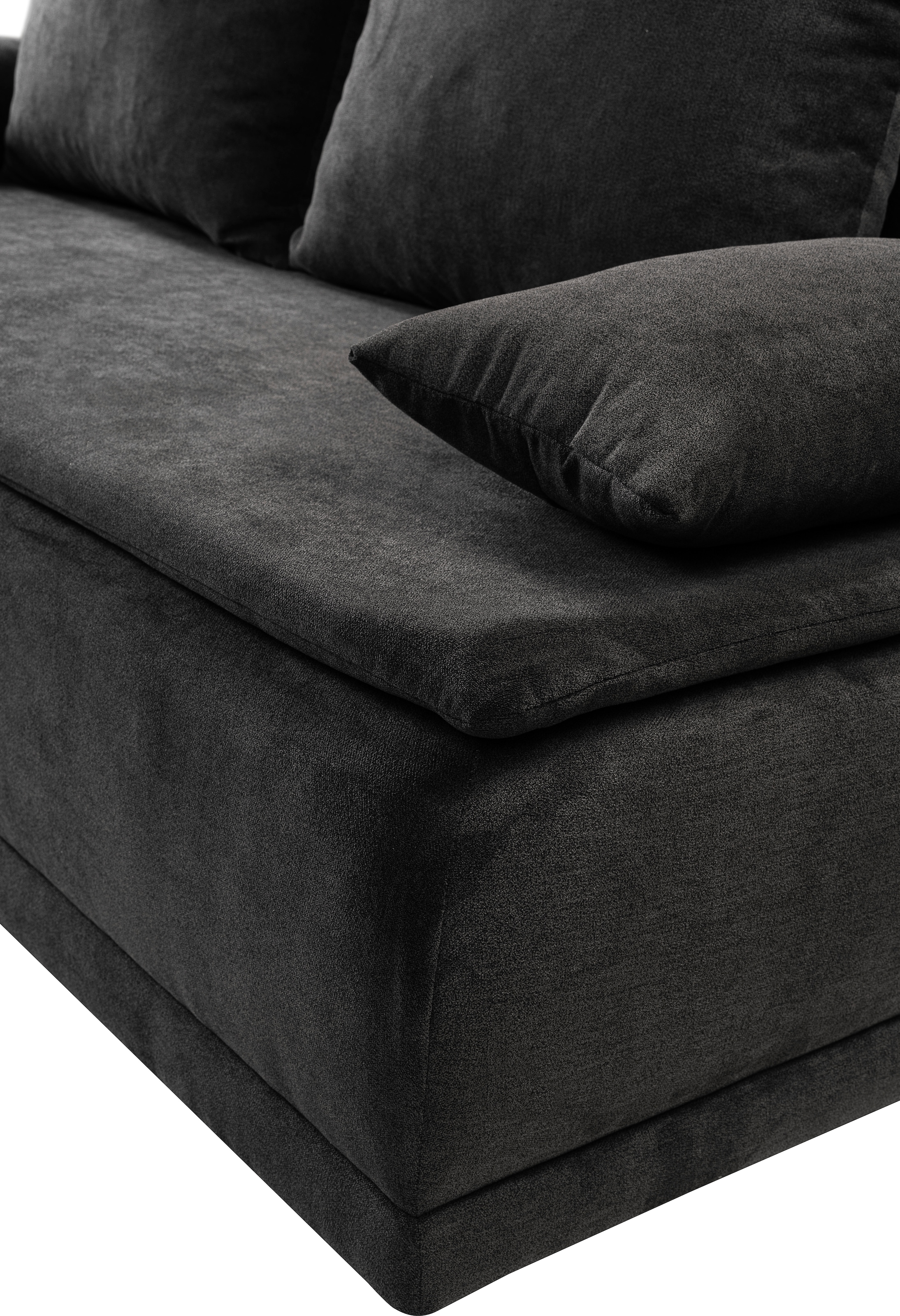 WERK2 Schlafsofa »Biggi 206 cm komfortabel & modern, Komfort Sitz- und Liegehöhe« Struktur weich, Schlaffunktion, Bettkasten