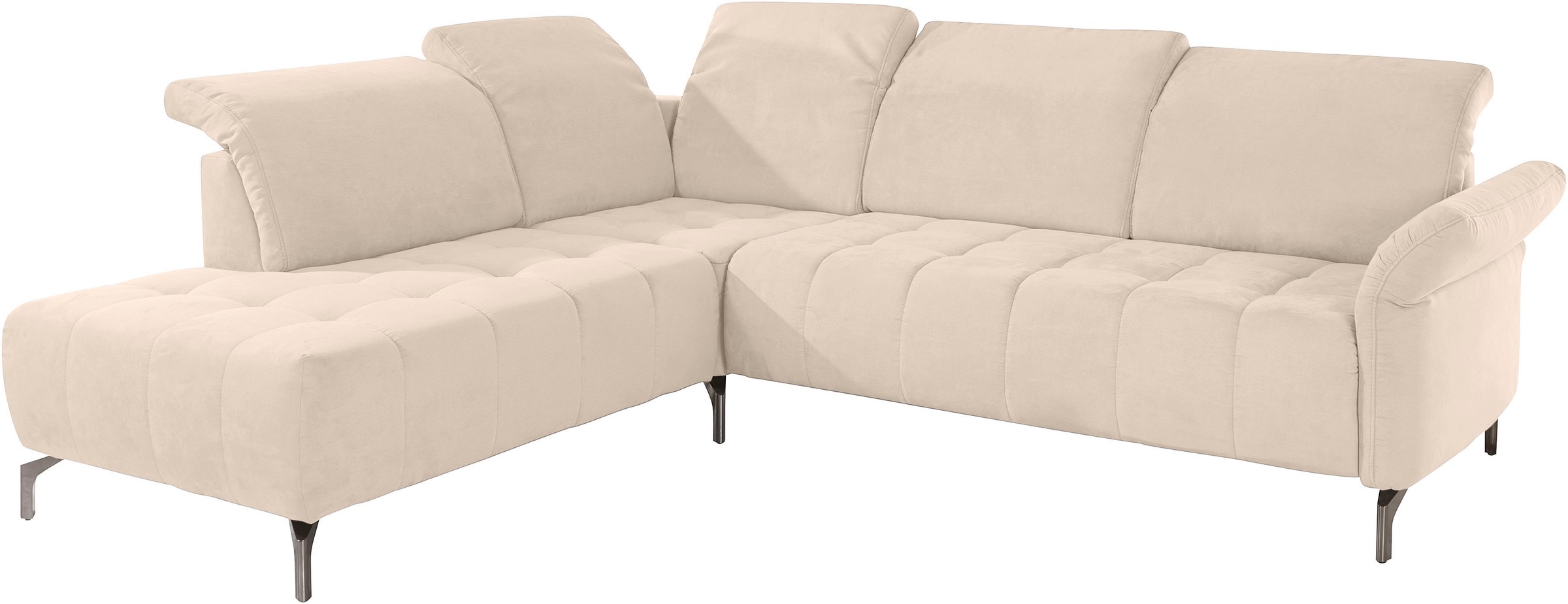 INOSIGN Ecksofa »Fresh L-Form«, Federkern, wahlweise Kopfteilverstellung und motorischer Vorziehsitz