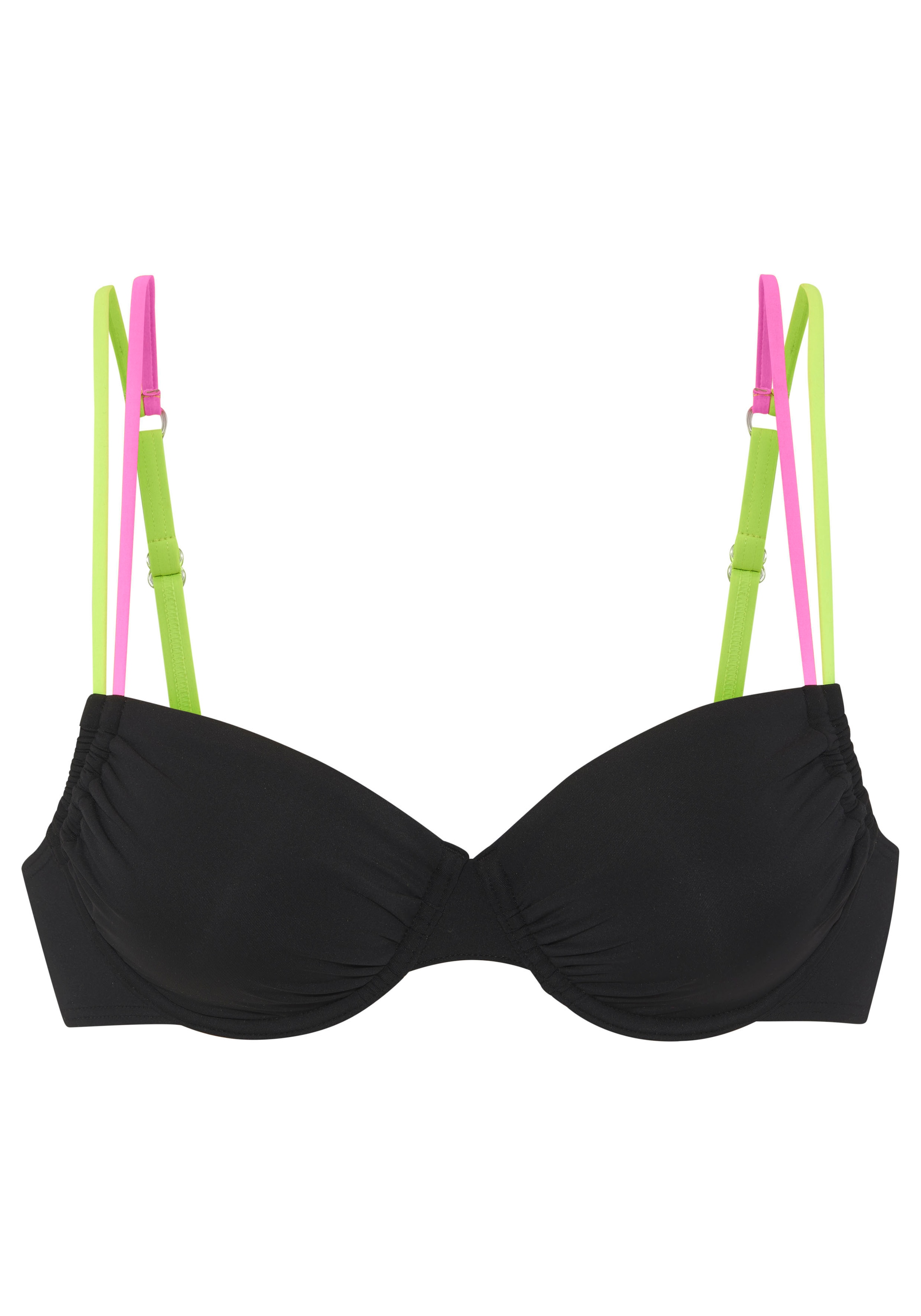 Buffalo Bügel-Bikini-Top »Pop«, Mit kontrastfarbigen Doppelträgern