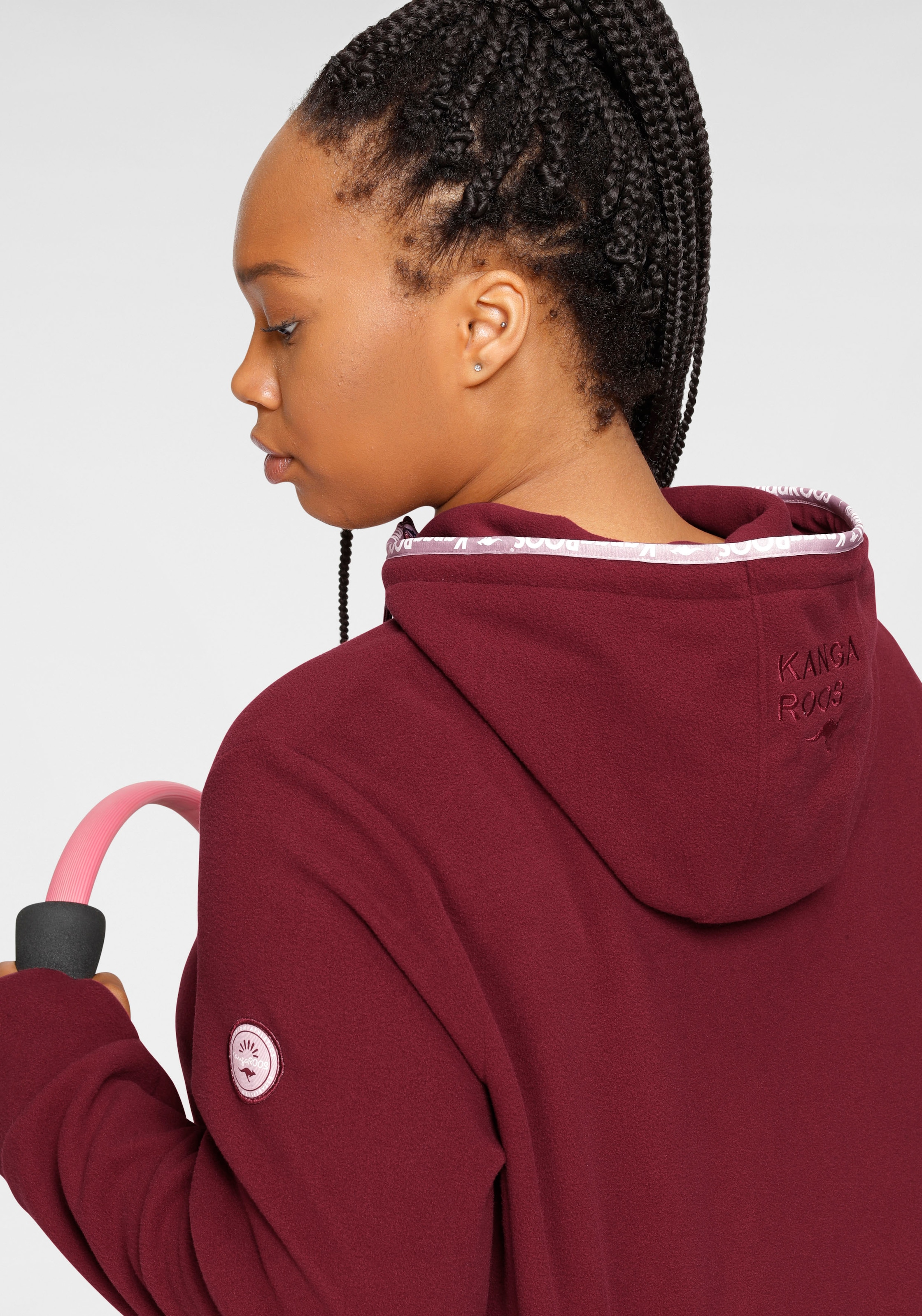 KangaROOS Fleecejacke, mit Kapuze