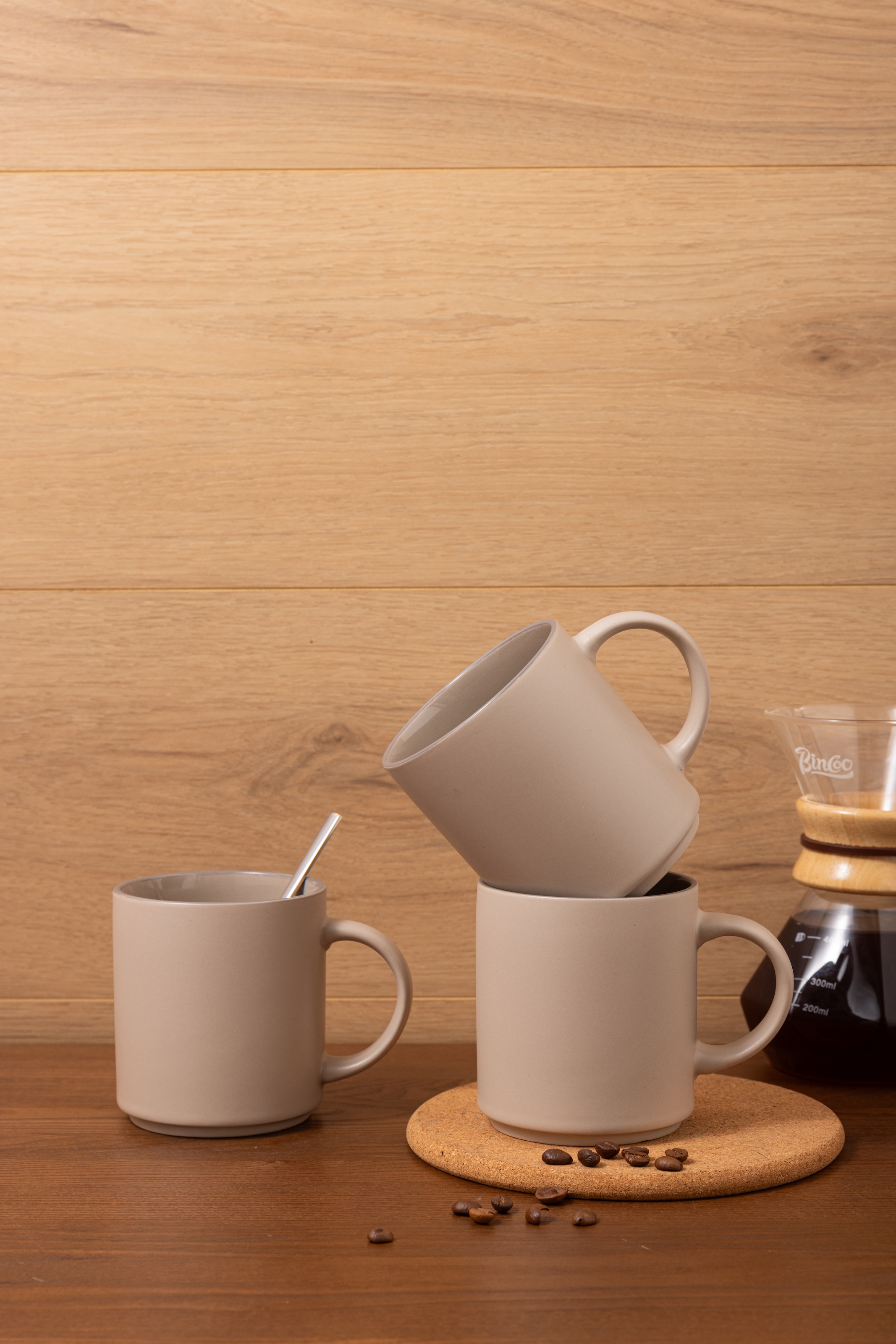 OTTO home Becher »Kaffeebecher Ylvii, 6er Set« spülmaschinenfest und mikrowellengeeignet, 350 ml