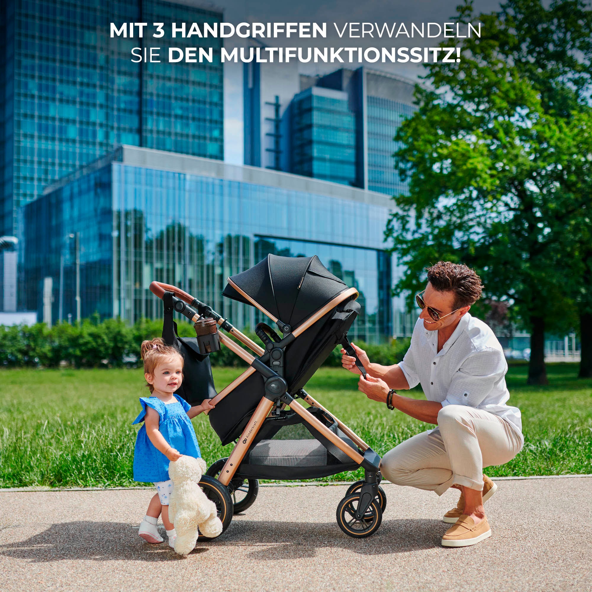 Kinderkraft Kombi-Kinderwagen »ESME 3IN1«, 25 kg, inkl. Babyschale MINK PRO 2 i-Size (40–87 cm)