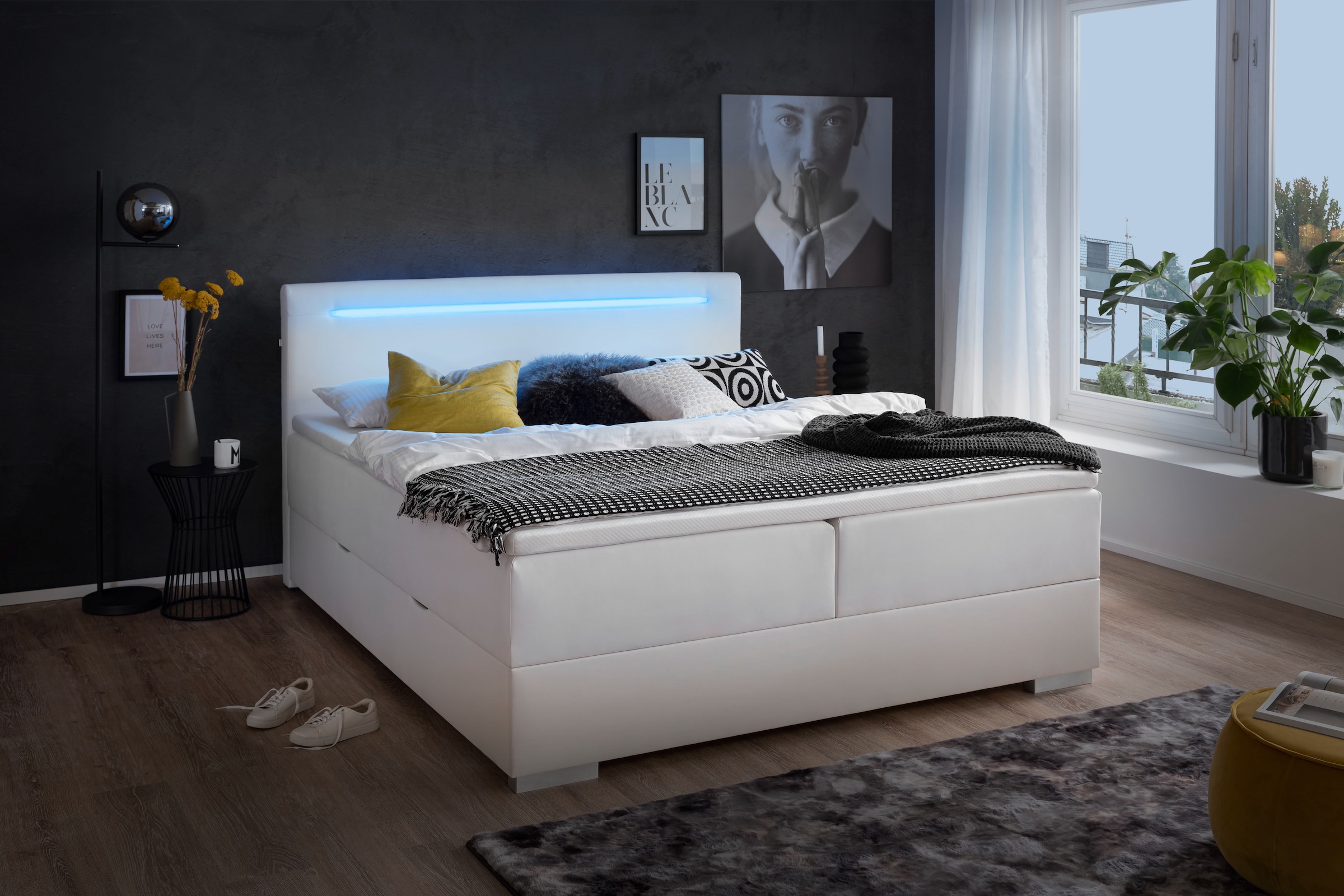 meise.möbel Boxspringbett "Las Vegas 2", inkl. LED Beleuchtung im Kopfteil, günstig online kaufen