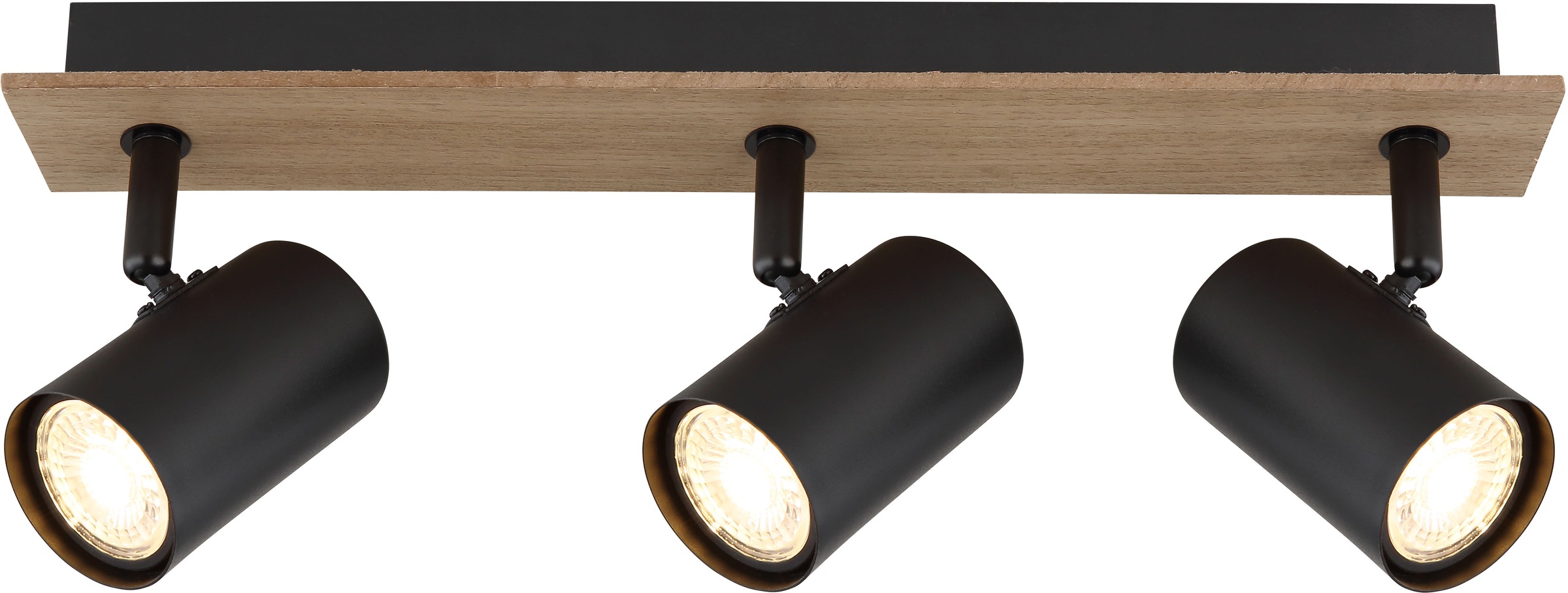GLOBO LIGHTING Deckenstrahler »LINCA« GU10 1 Stk. Deckenspot/holzoptik/schw günstig online kaufen