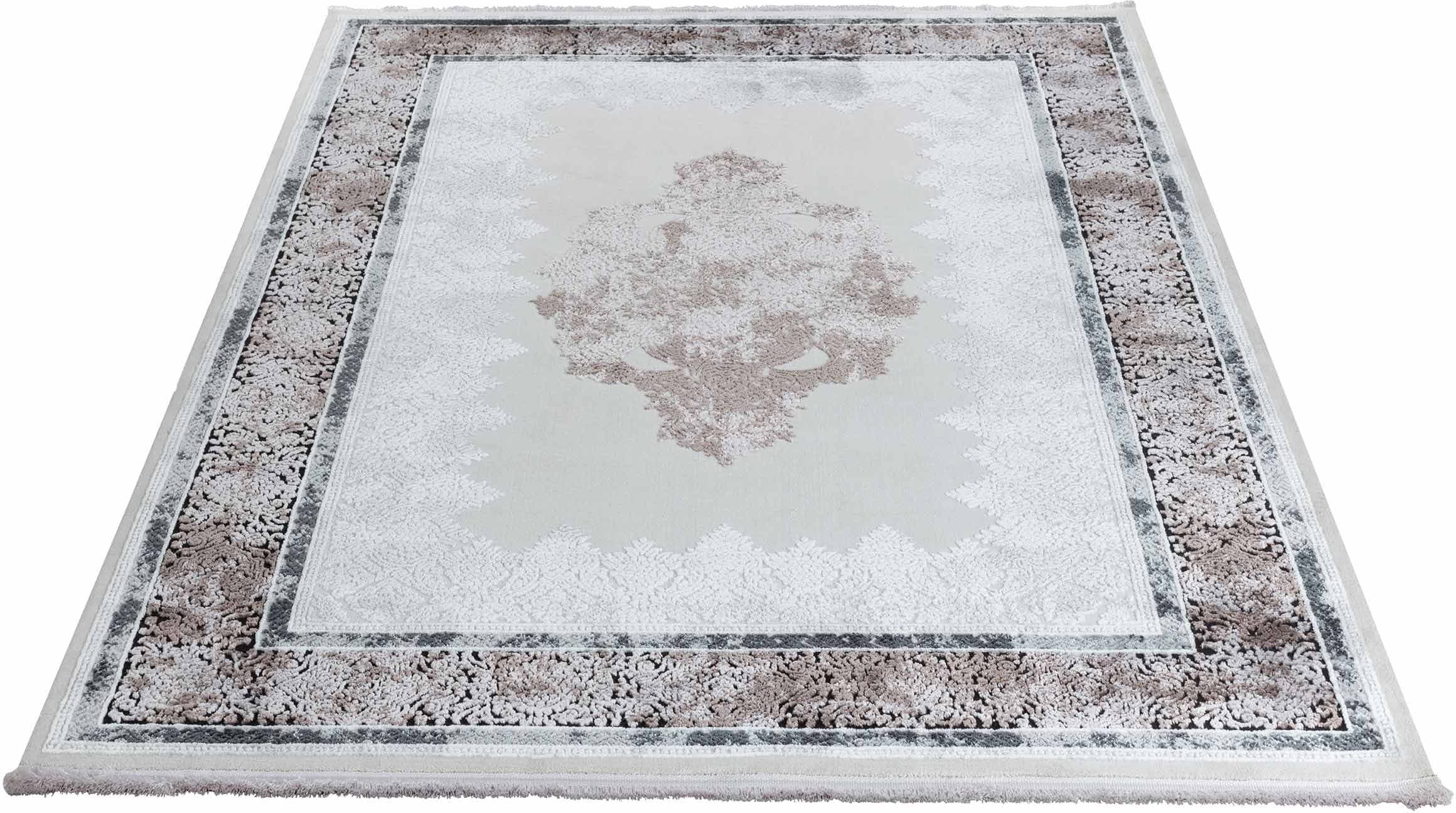 Sehrazat Teppich »Glory 240«, rechteckig, 10 mm Höhe, Wohnzimmer, Kurzflor, Hoch-Tief-Struktur