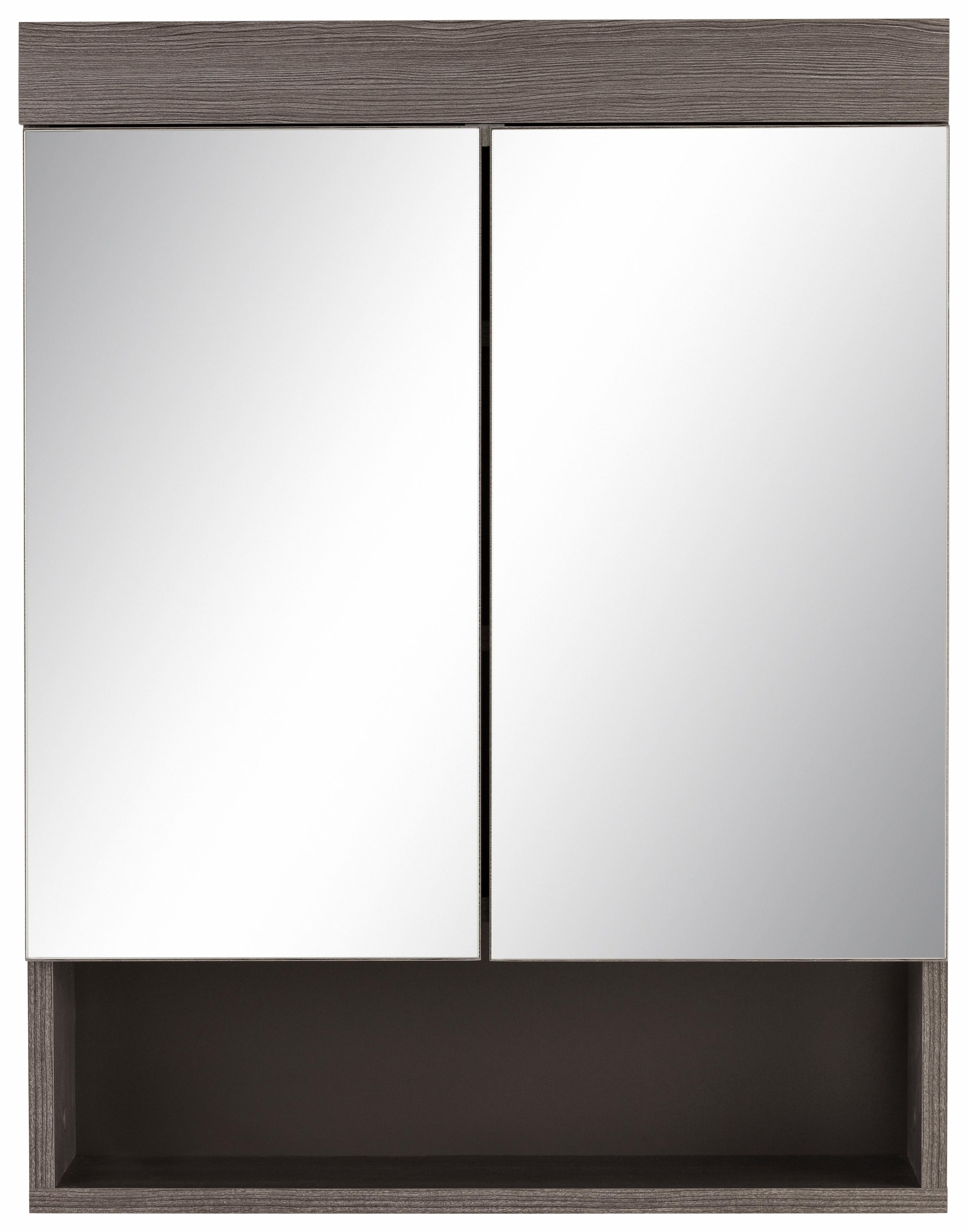 welltime Spiegelschrank »Royan«, Badezimmerspiegel mit offenem Fach - Maße (B/T/H) 58/18/75 cm