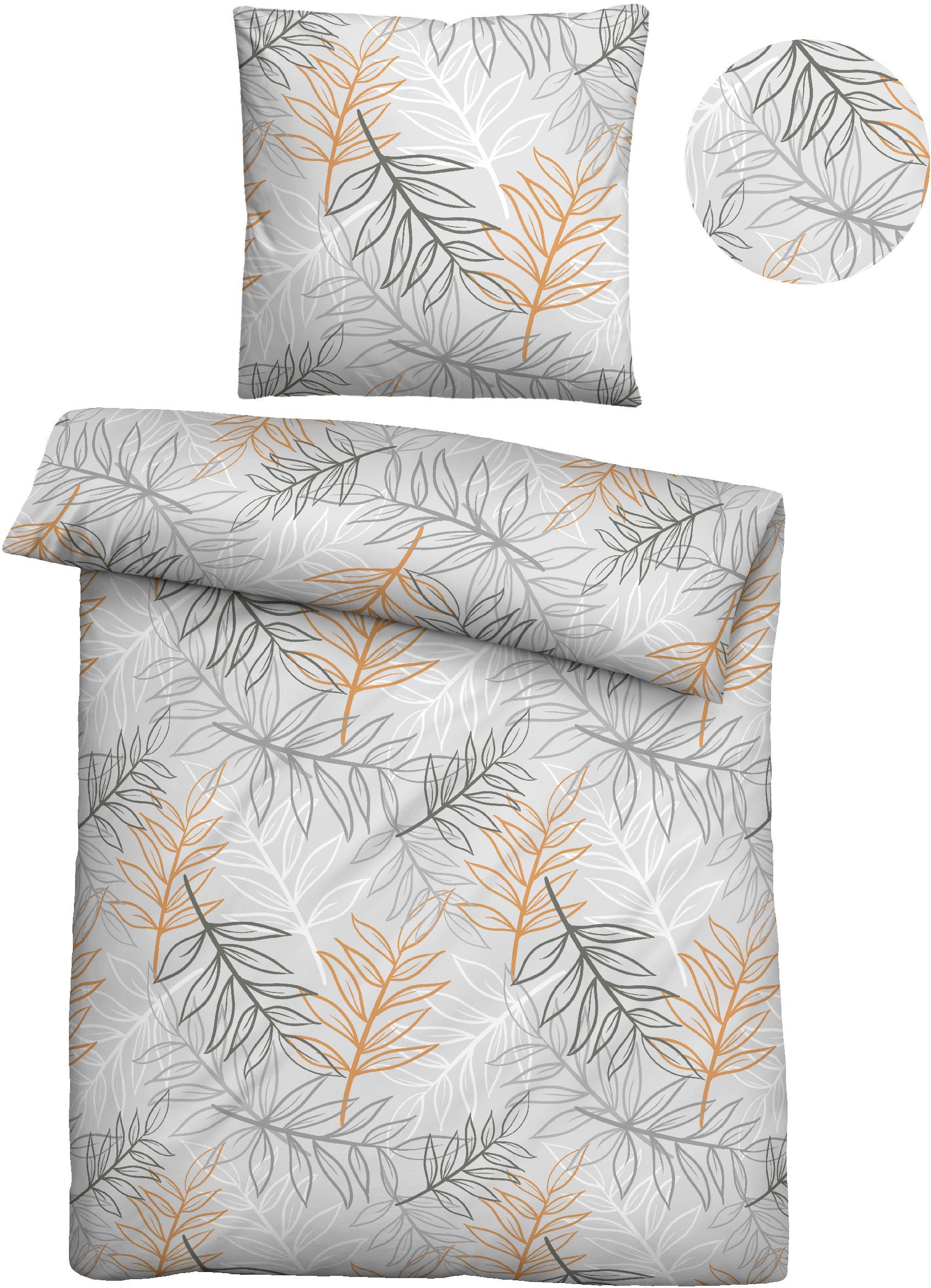 Biberna Bettwäsche »Milow« 2 Stk. tlg. 100% Baumwolle, bügelfrei, mit Reißv günstig online kaufen