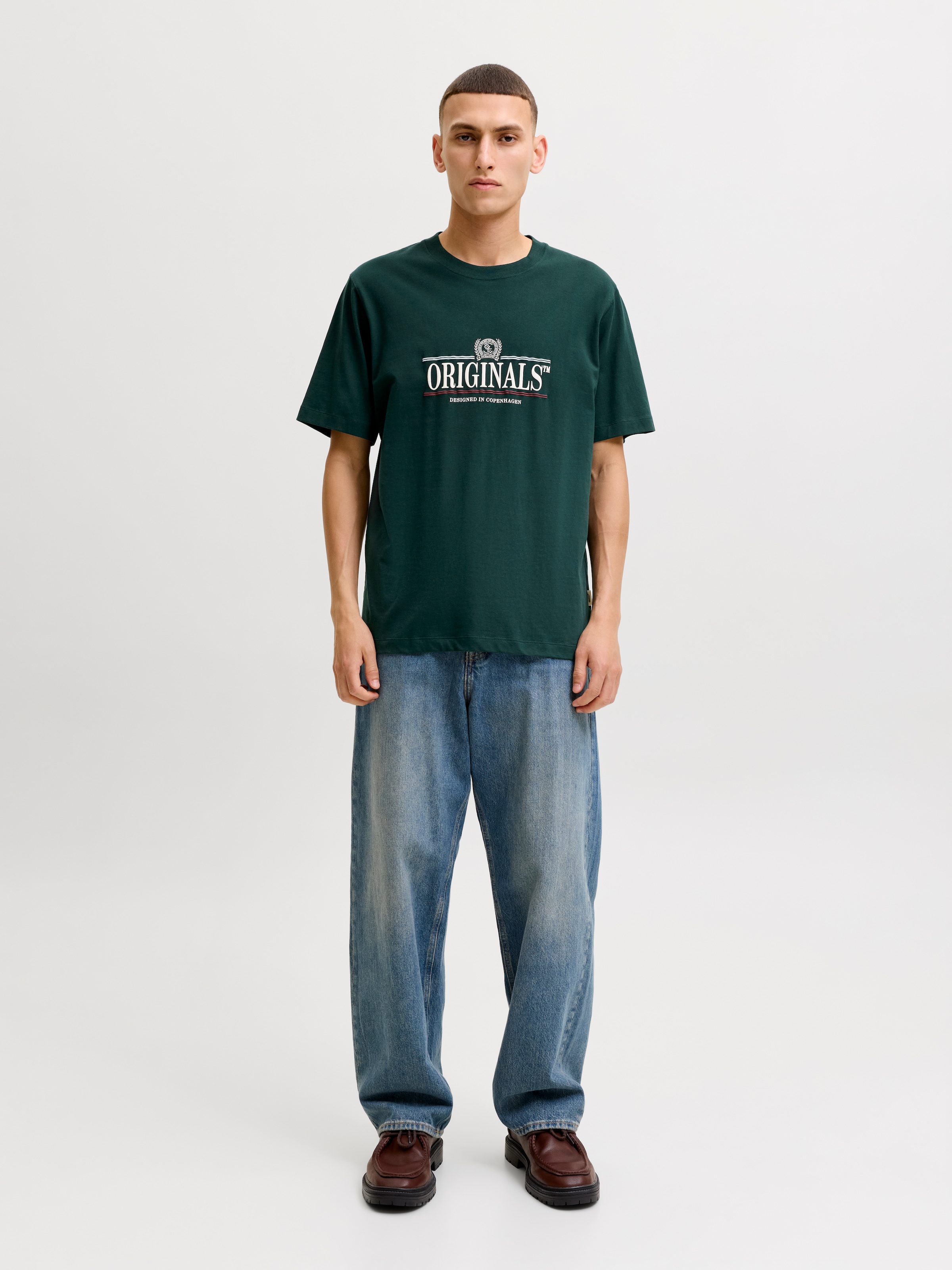Jack & Jones T-Shirt »JORFREDERIKSBERG GRAPHIC BOX TEE SS CN« Baumwolle, regular fit