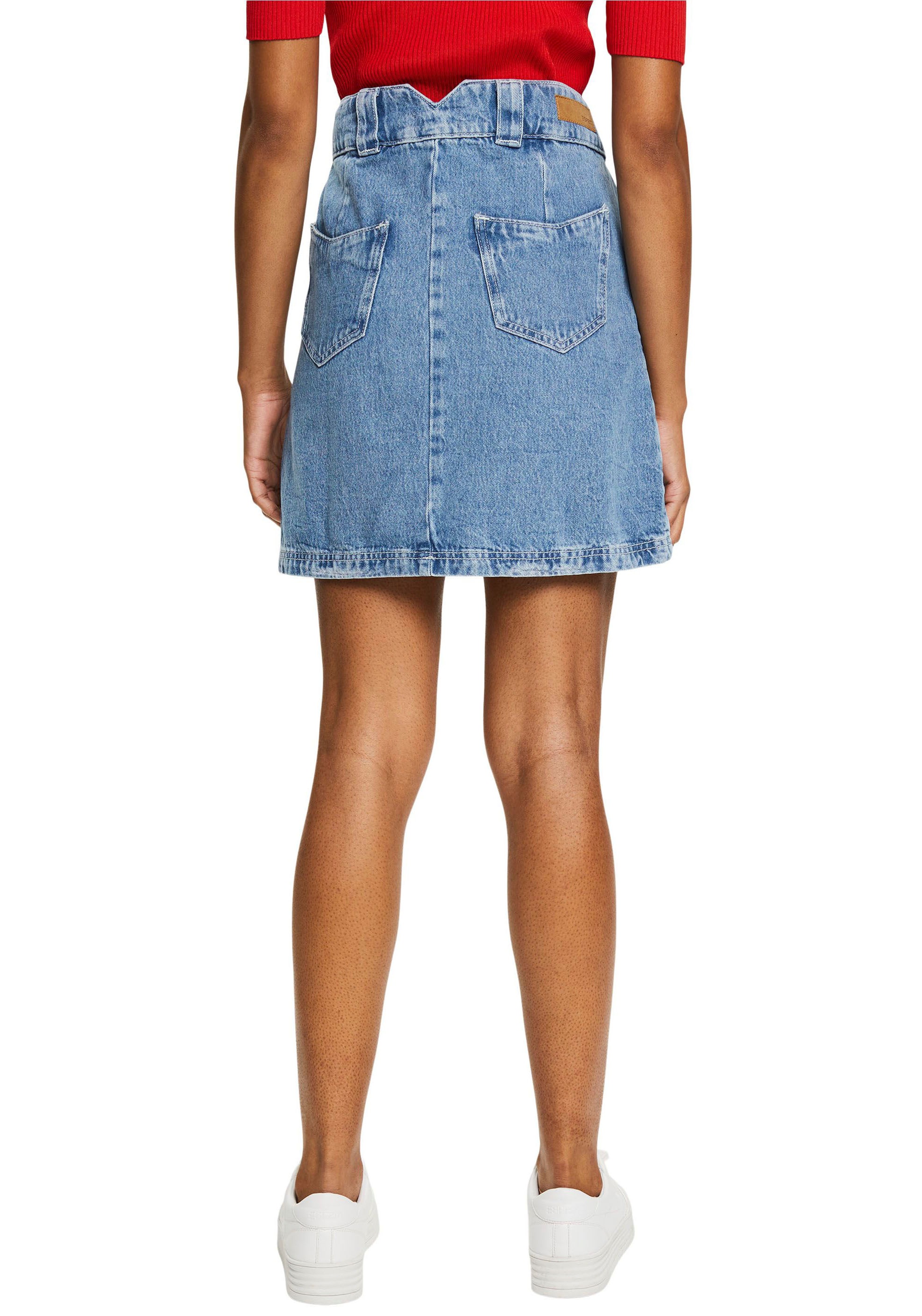 2. Bild von Esprit Jeansrock, mit breitem Bund mit 2 Knöpfen
