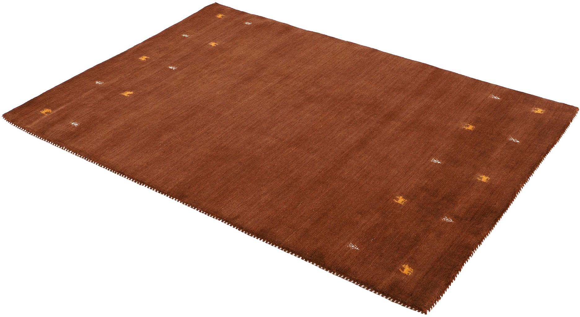 carpetfine Wollteppich »Gabbeh Uni, auch als Läufer erhältlich«, rechteckig günstig online kaufen