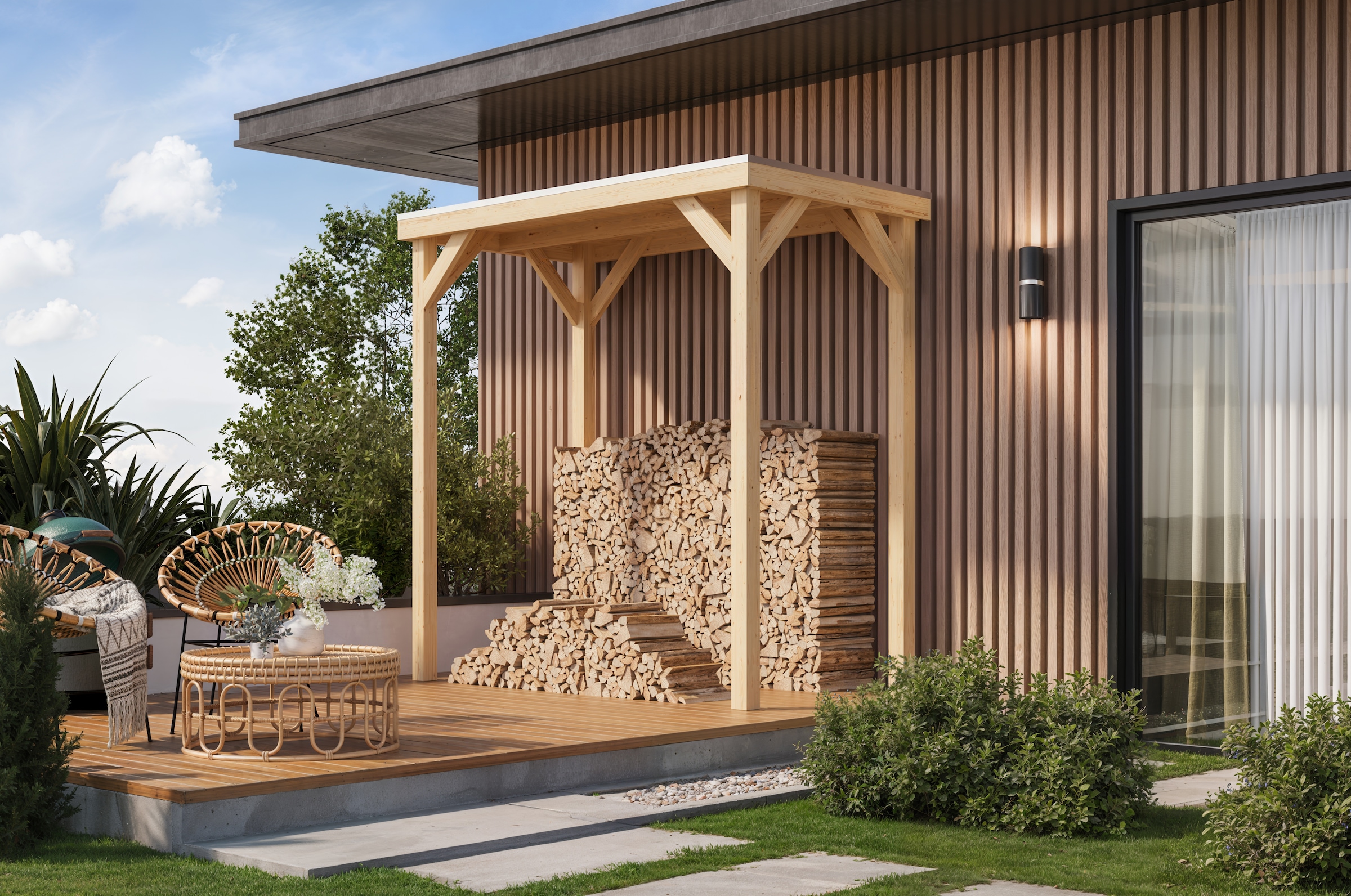 Karibu Holzpavillon »Pergola Quadratus« verschiedene Größen