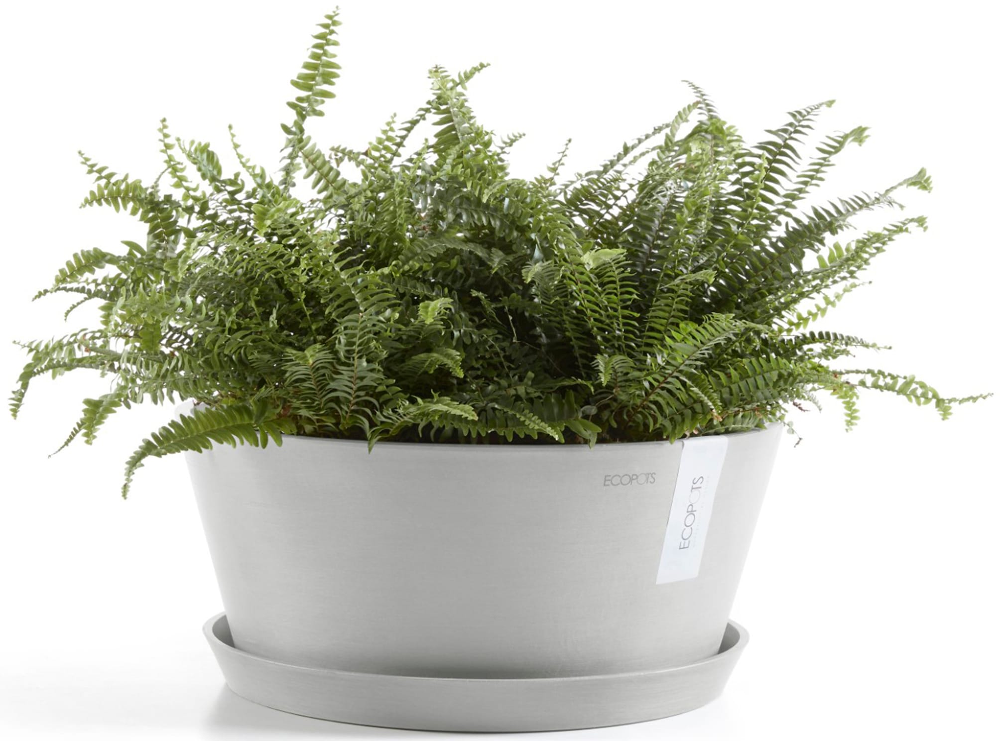 ECOPOTS Blumentopf »Frankfurt 30 Weißgrau« für innen und außen: frostsicher, bruchsicher und lichtbeständig