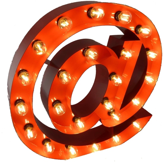 MARQUEE LIGHTS LED Dekolicht »@-Sign«, 24 flammig, Leuchtmittel E14   ohne günstig online kaufen