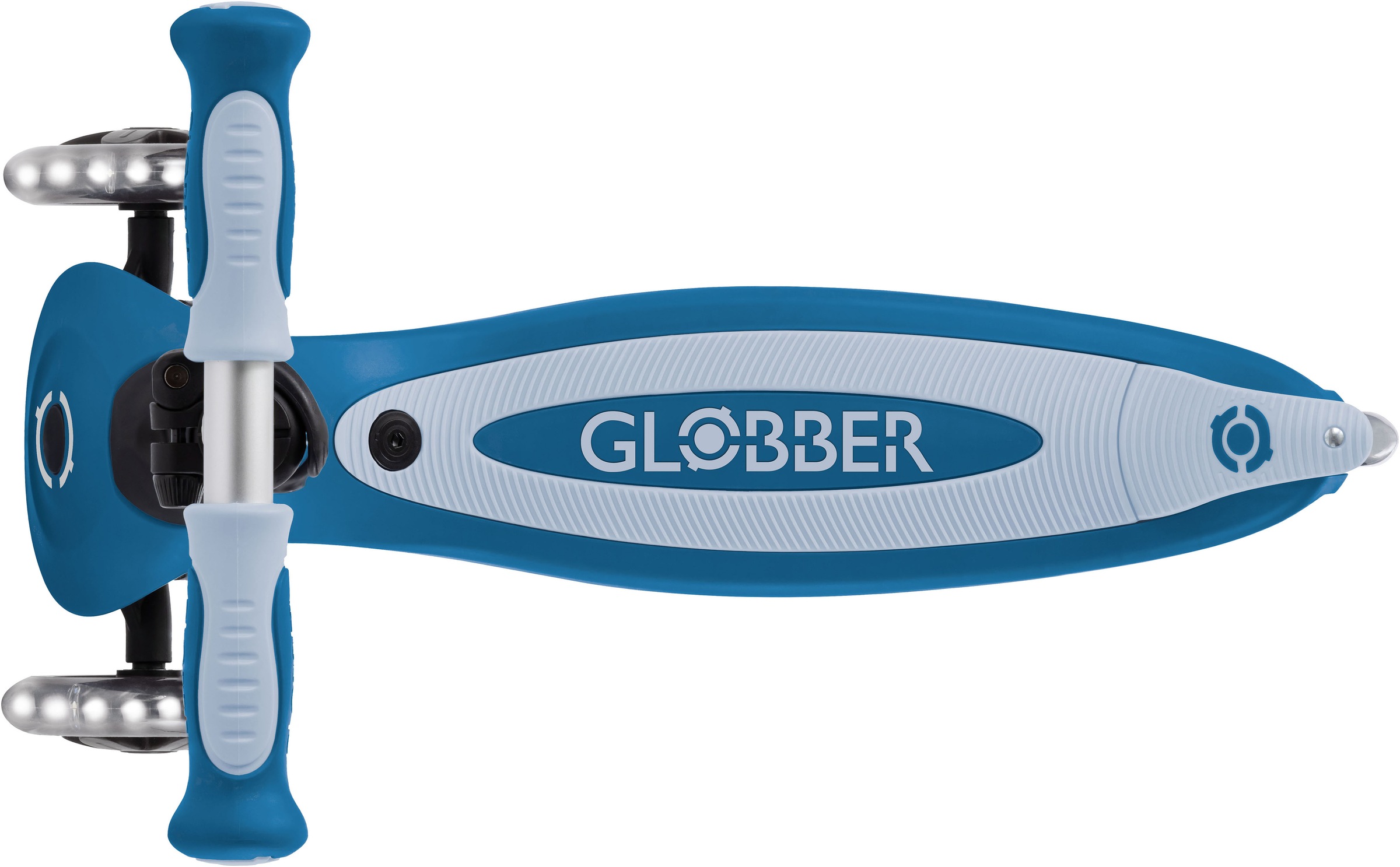 Globber Tretroller »GO-UP BABY 360 LIGHTS, mit Leuchtrollen und Leuchtmodul« Aufsitzrad, Laufrad und Scooter in Einem