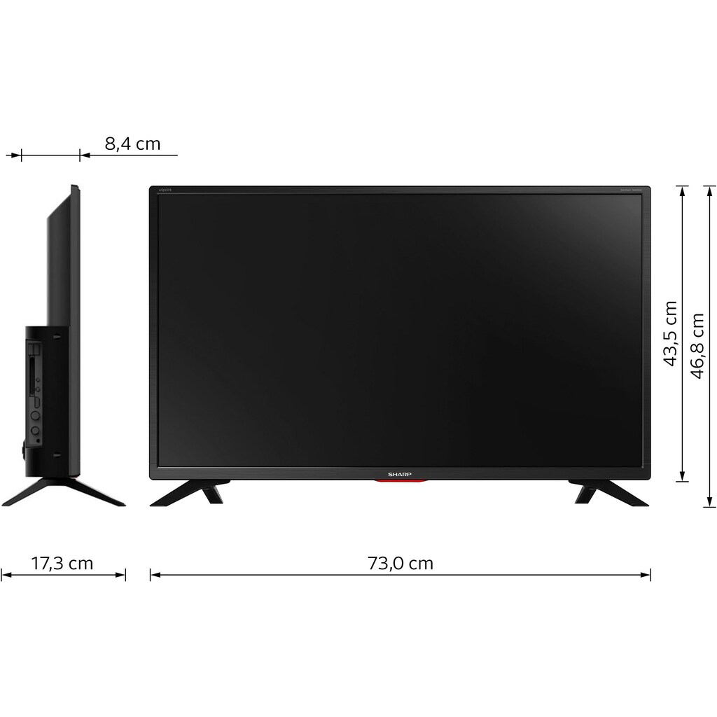 Sharp LED-Fernseher »1T-C32BCx«, 81 cm/32 Zoll, HD, Smart-TV