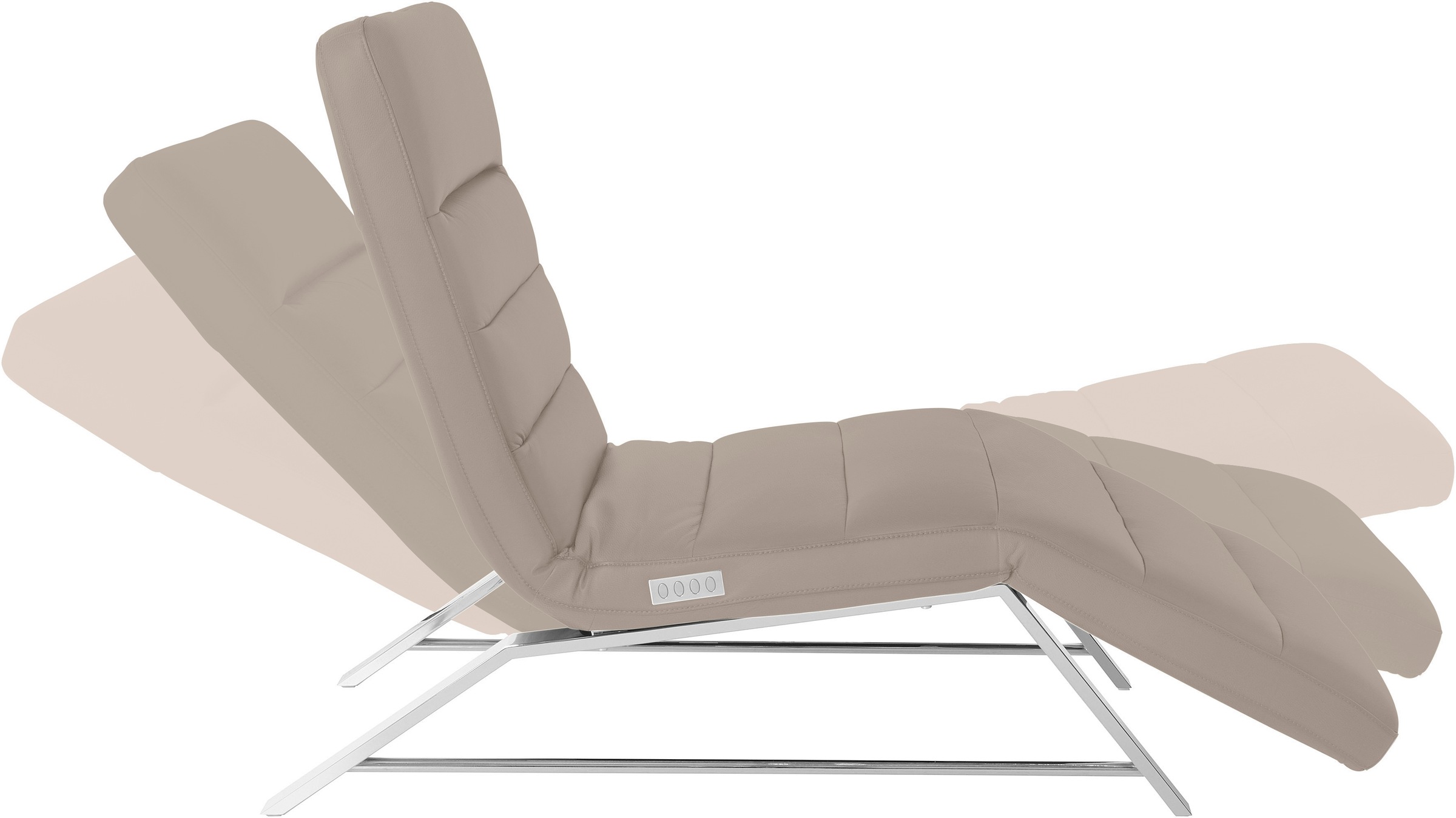 W.SCHILLIG Relaxliege »daily dreams«, Funktionsliege wahlweise mit Motor, Gestell Chrom, Breite 65 cm