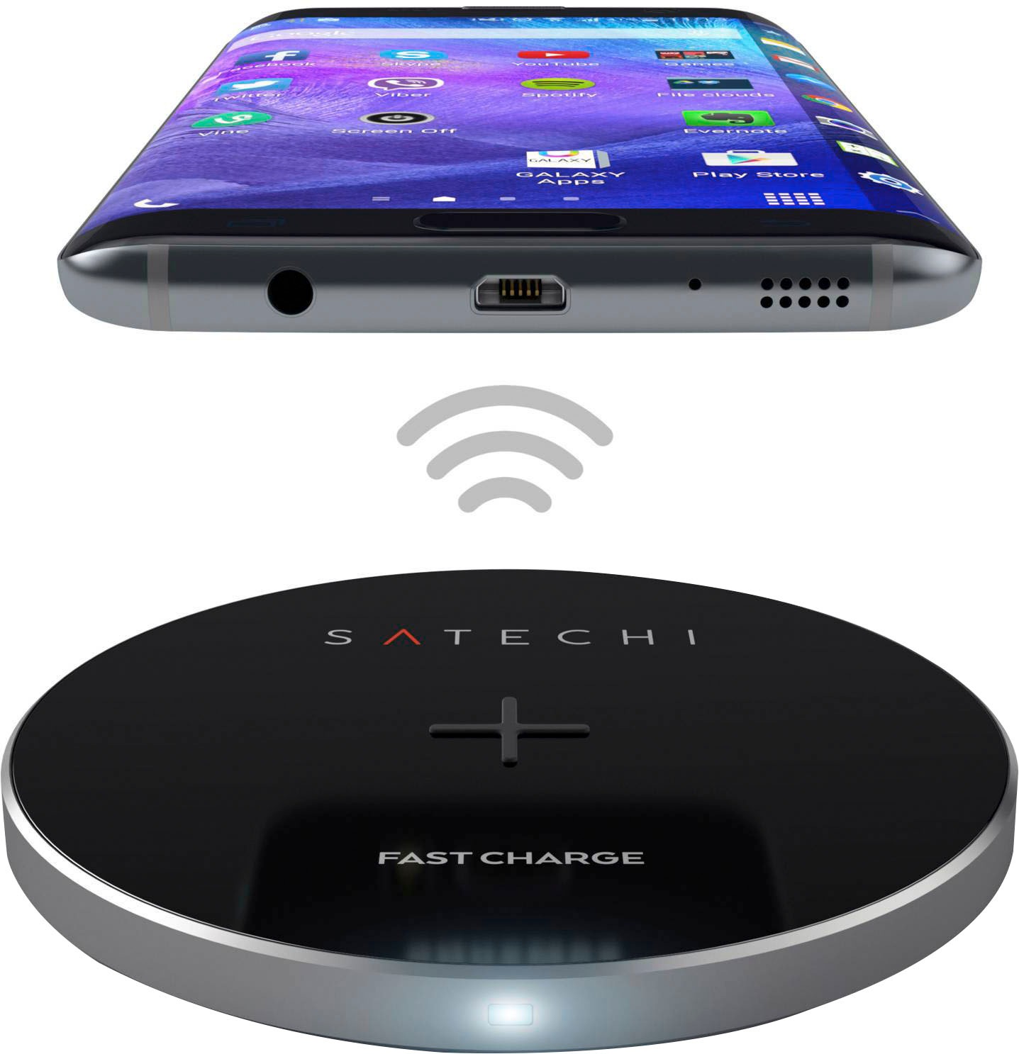 Satechi Schnelllade-Gerät »Aluminum Wireless Charger«, (1 St.)