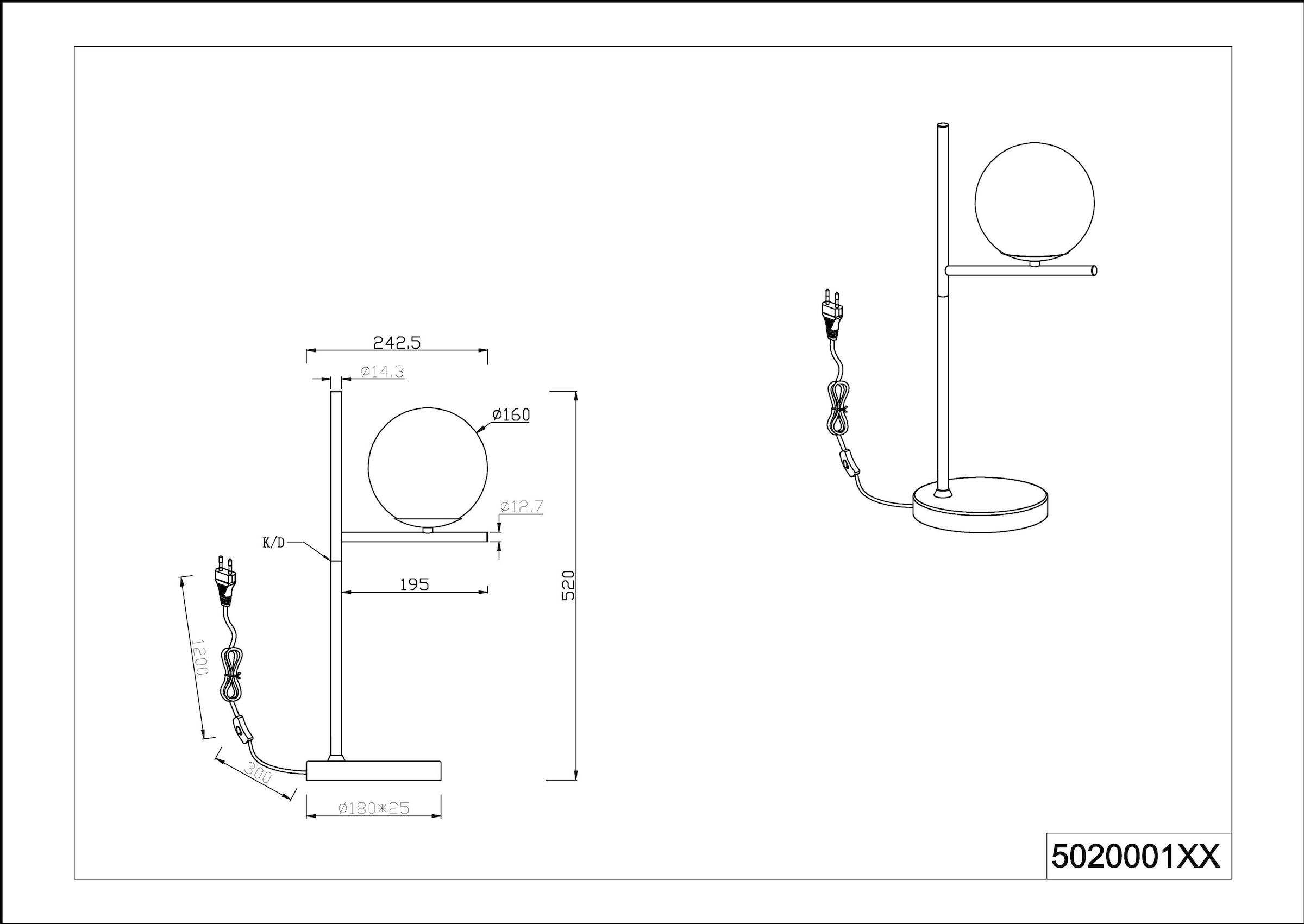 TRIO Leuchten Tischleuchte »Pure« E14 1 Stk. Schnurschalter, Leuchtmittel tauschbar