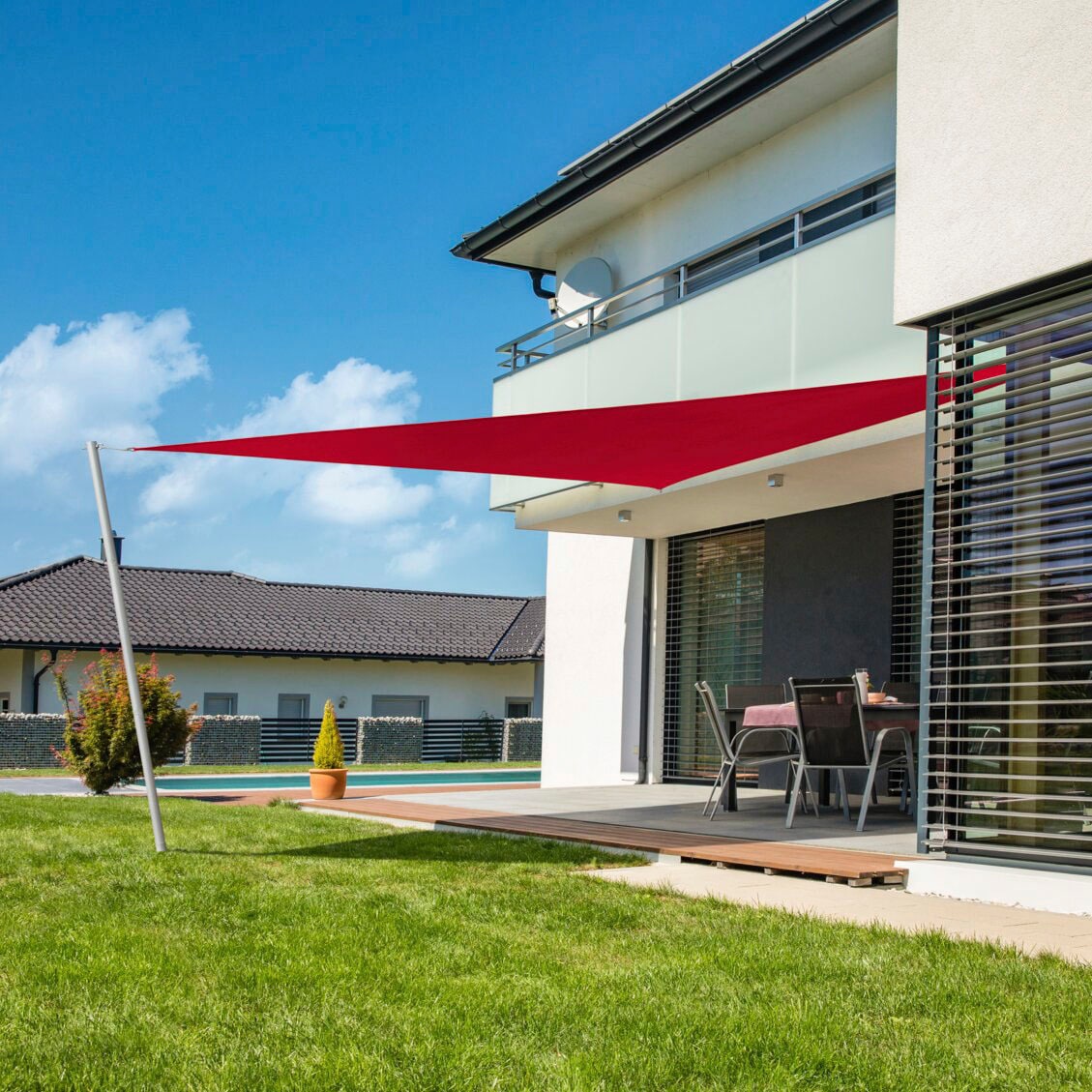 Windhager Sonnensegel »Capri Dreieck« 5x5x5m, rot