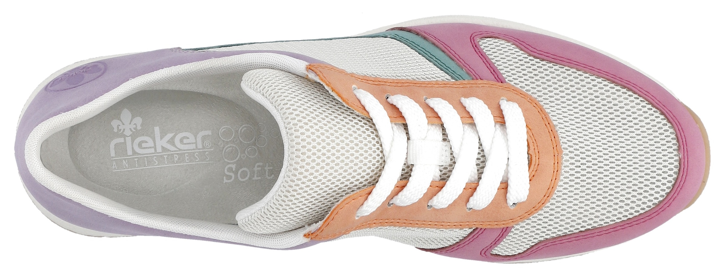 Rieker Wedgesneaker »vegan«, herausnehmbarer Soft-Einlage, Freizeitschuh, Halbschuh, Schnürschuh