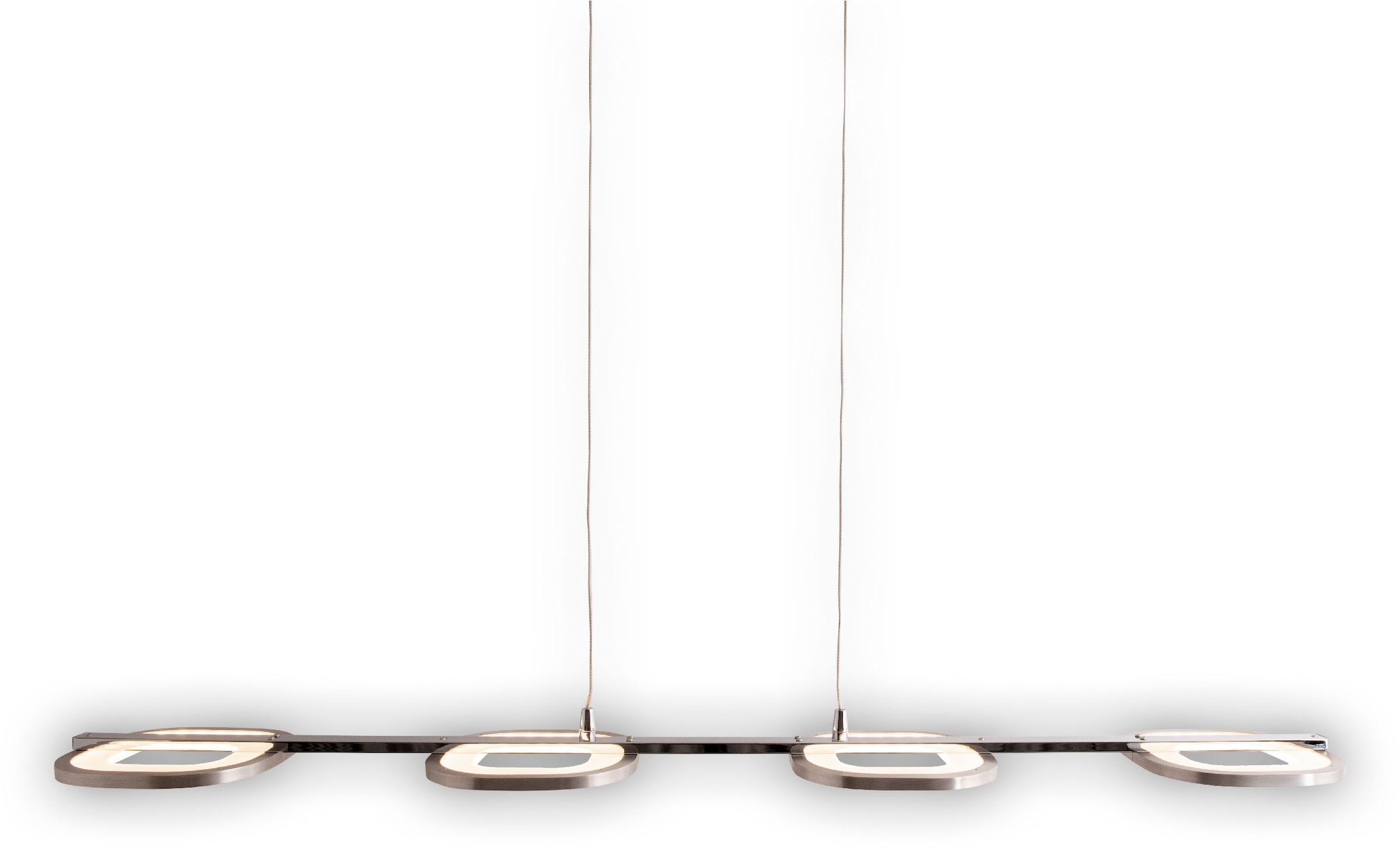 näve LED Pendelleuchte »Beam«, 4 flammig, Leuchtmittel LED-Modul | LED fest integriert, 4 Brennstellen, Höhe 150cm, Länge 100cm, warmweißes Licht