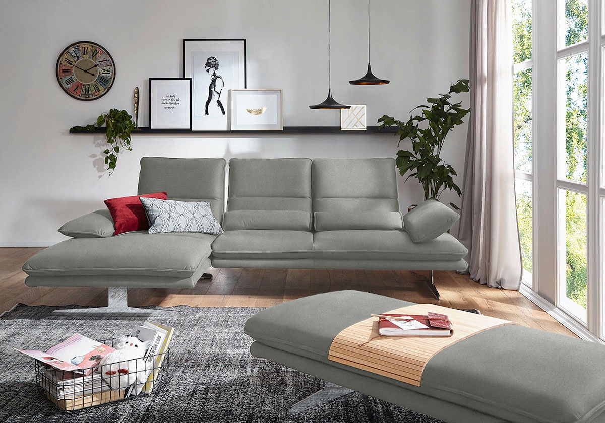 W.SCHILLIG Ecksofa »broadway, Designsofa mit tollem Sitzkomfort, L-Form«, S günstig online kaufen