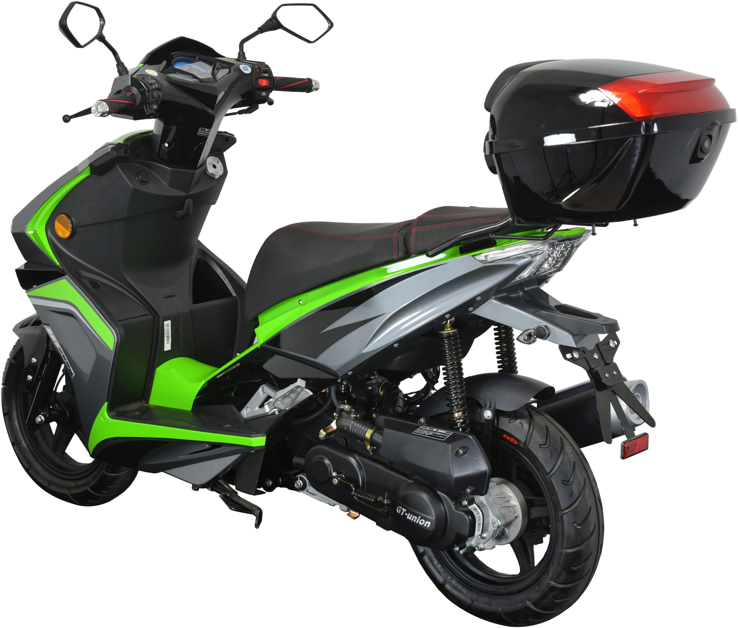 GT UNION Motorroller »Striker 45«, 49,5 cm³, 45 km/h, Euro 5, 3 PS, (Set, mit Topcase), Luftgekühlter Motor