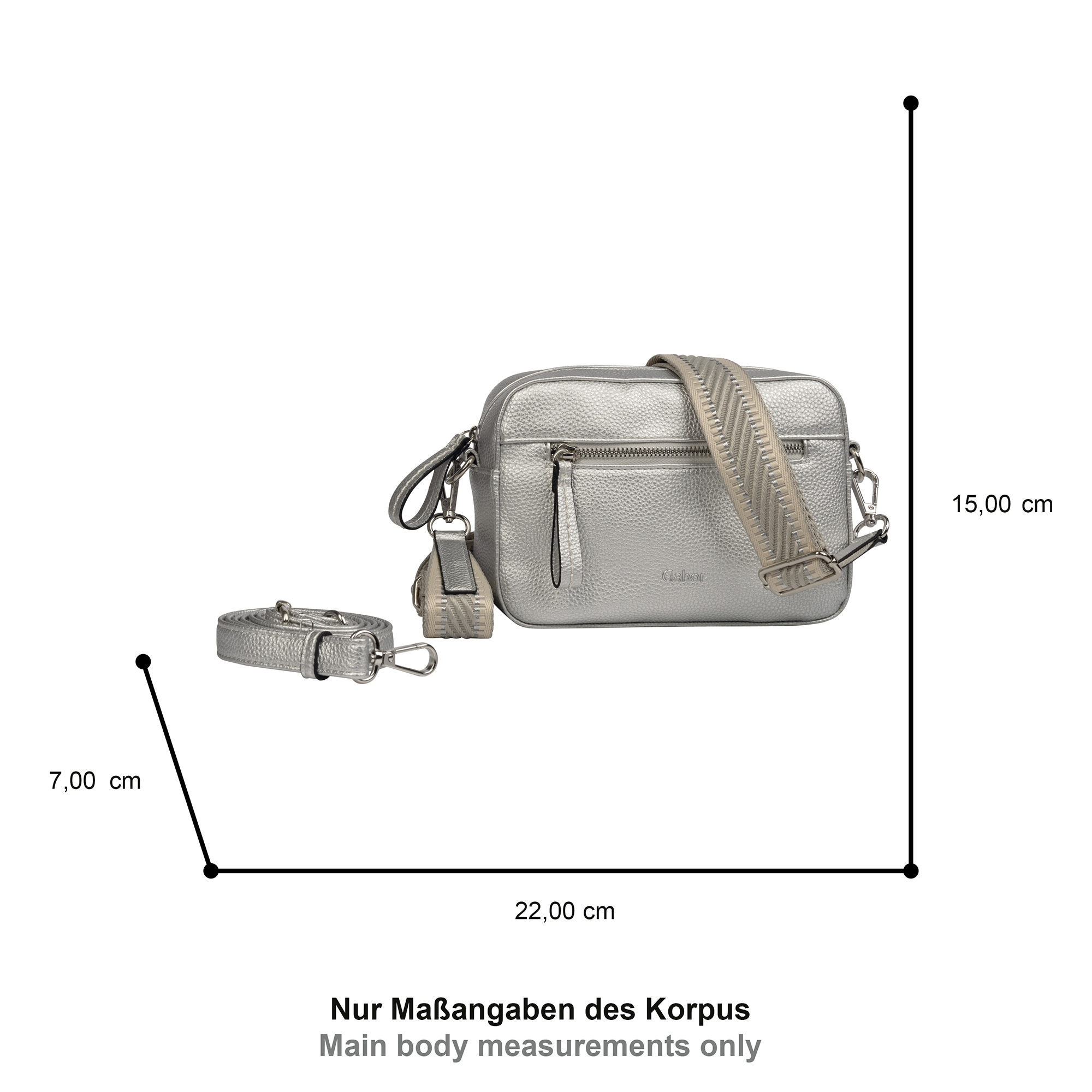 Gabor Handtasche »Silena« hochwertig gewebte Gurtband und ein filigranes Logo