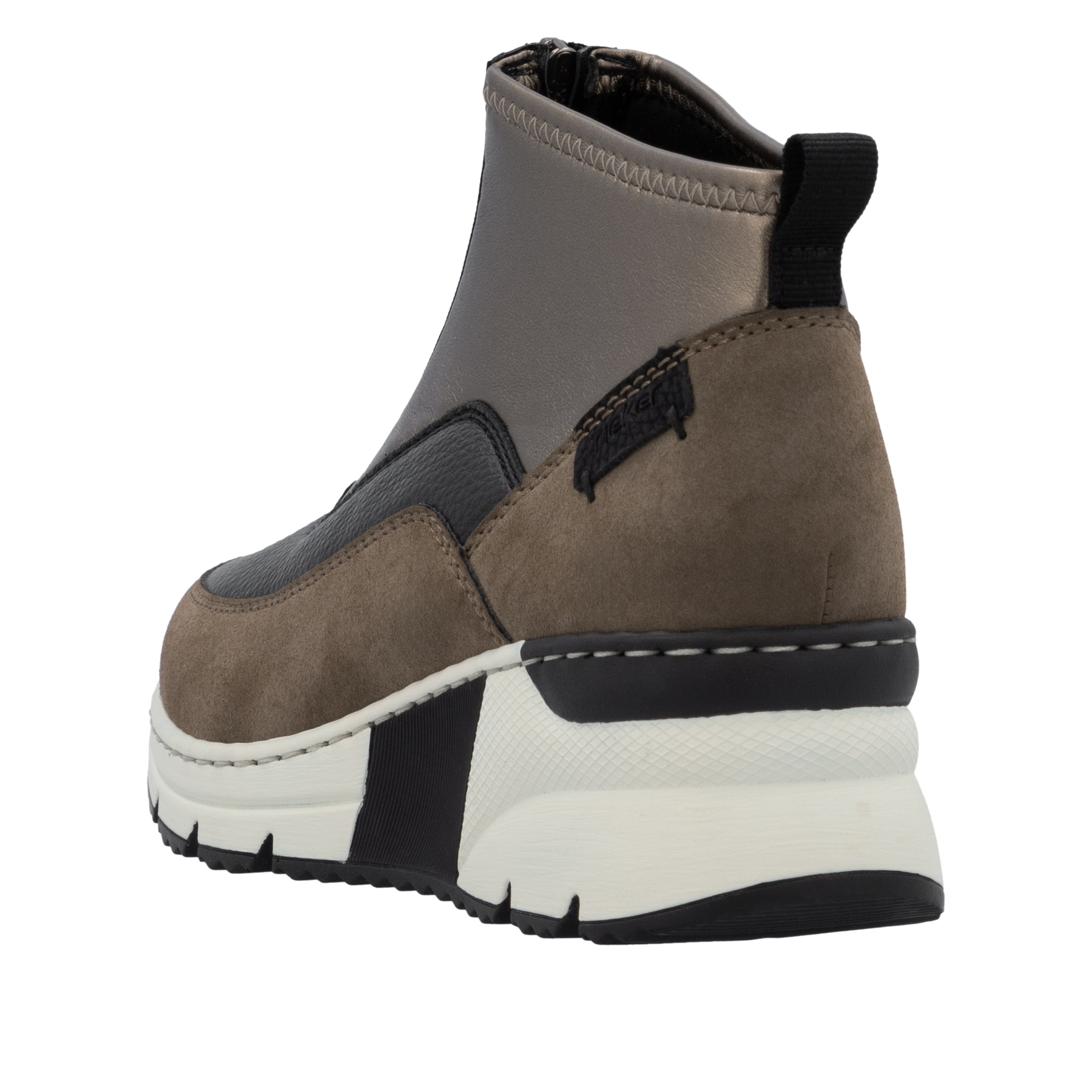 Rieker Schlupfboots  Stiefelette, High Top Sneaker mit Reißverschluss auf der Vorderseite