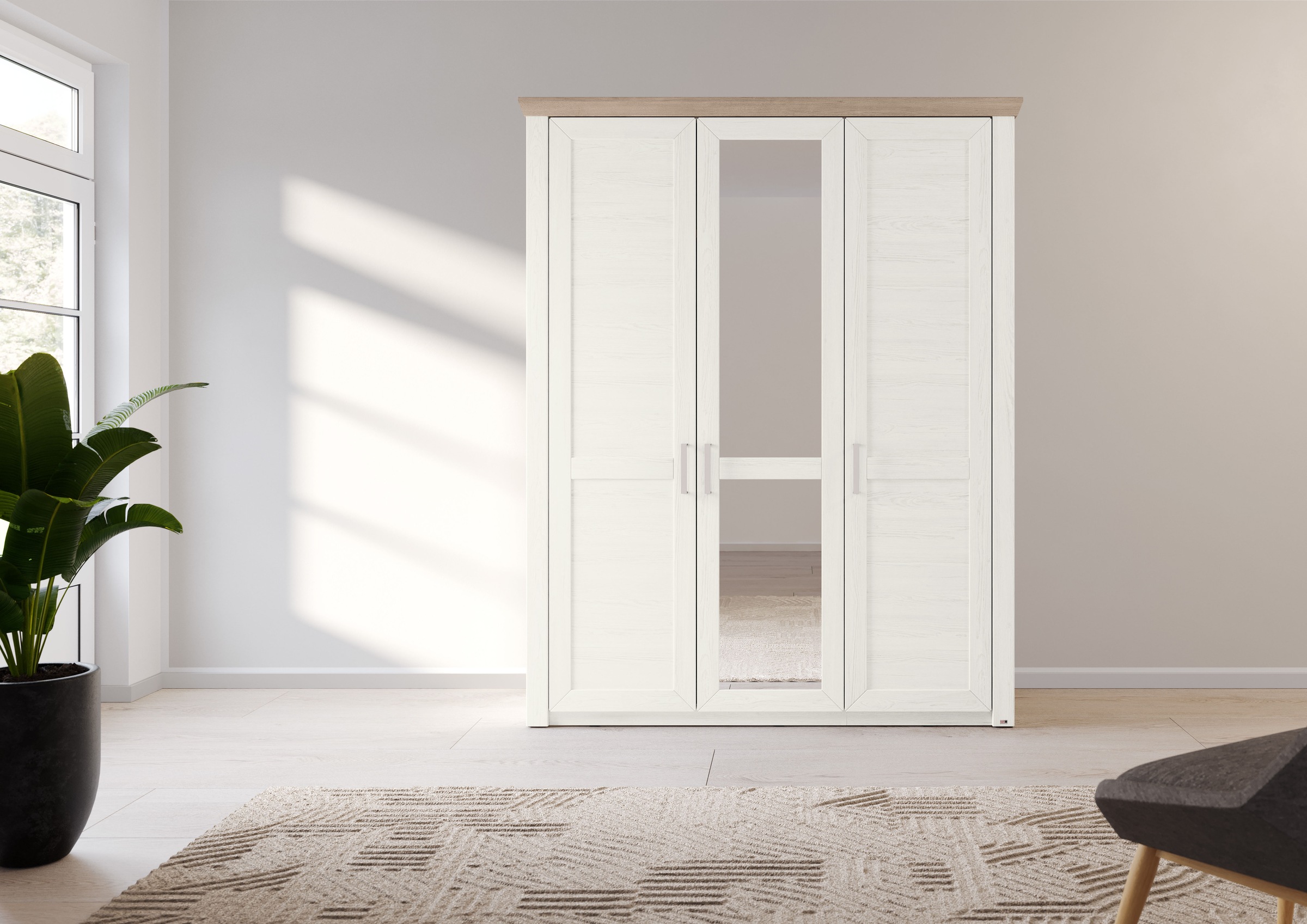 set one by Musterring Kleiderschrank »York Schlafen«, (2 St.), mit Holz- un günstig online kaufen
