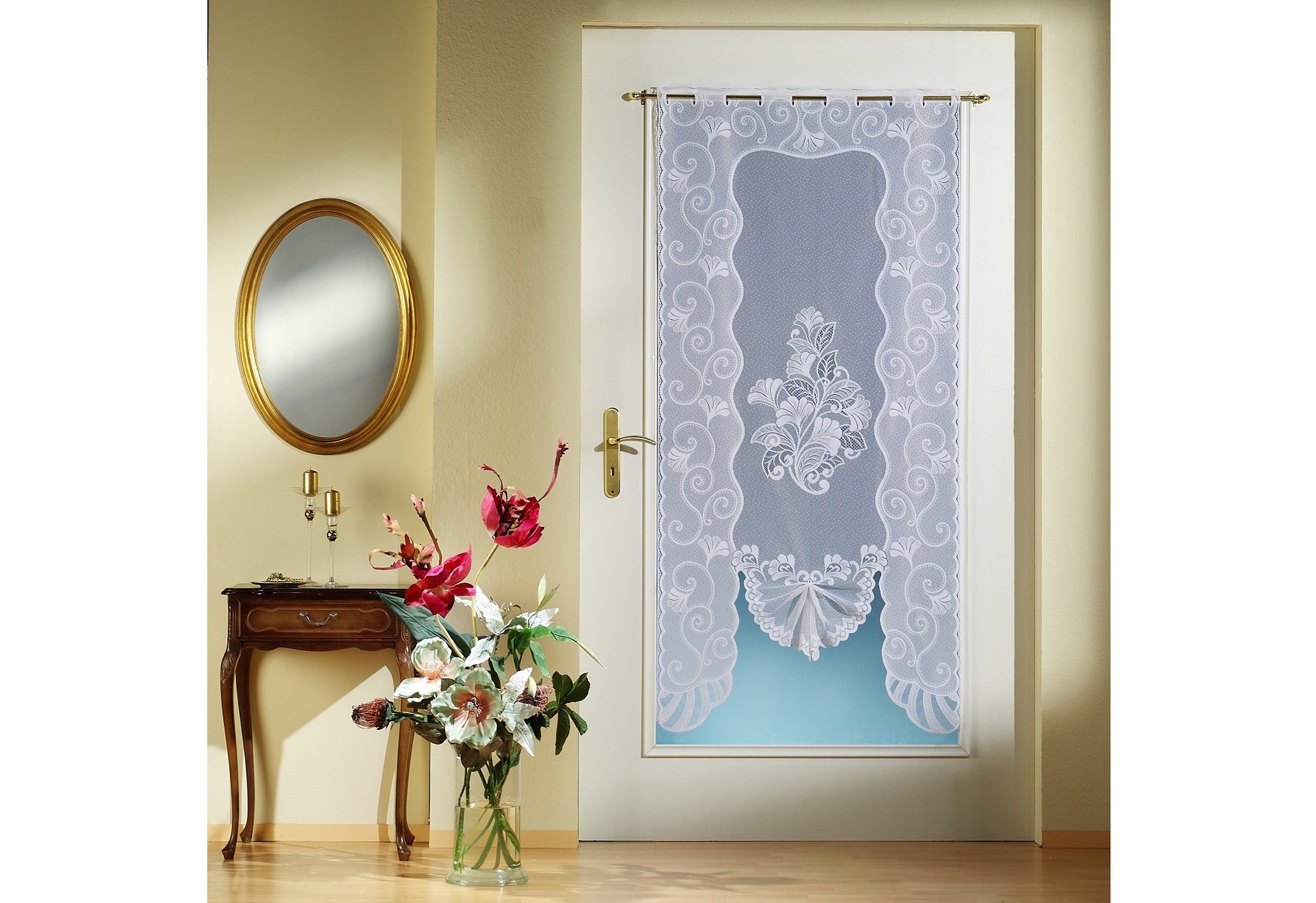 Weckbrodt Scheibengardine »Saarlouis« Stangendurchzug 1 Stk. tlg. Jacquard, günstig online kaufen