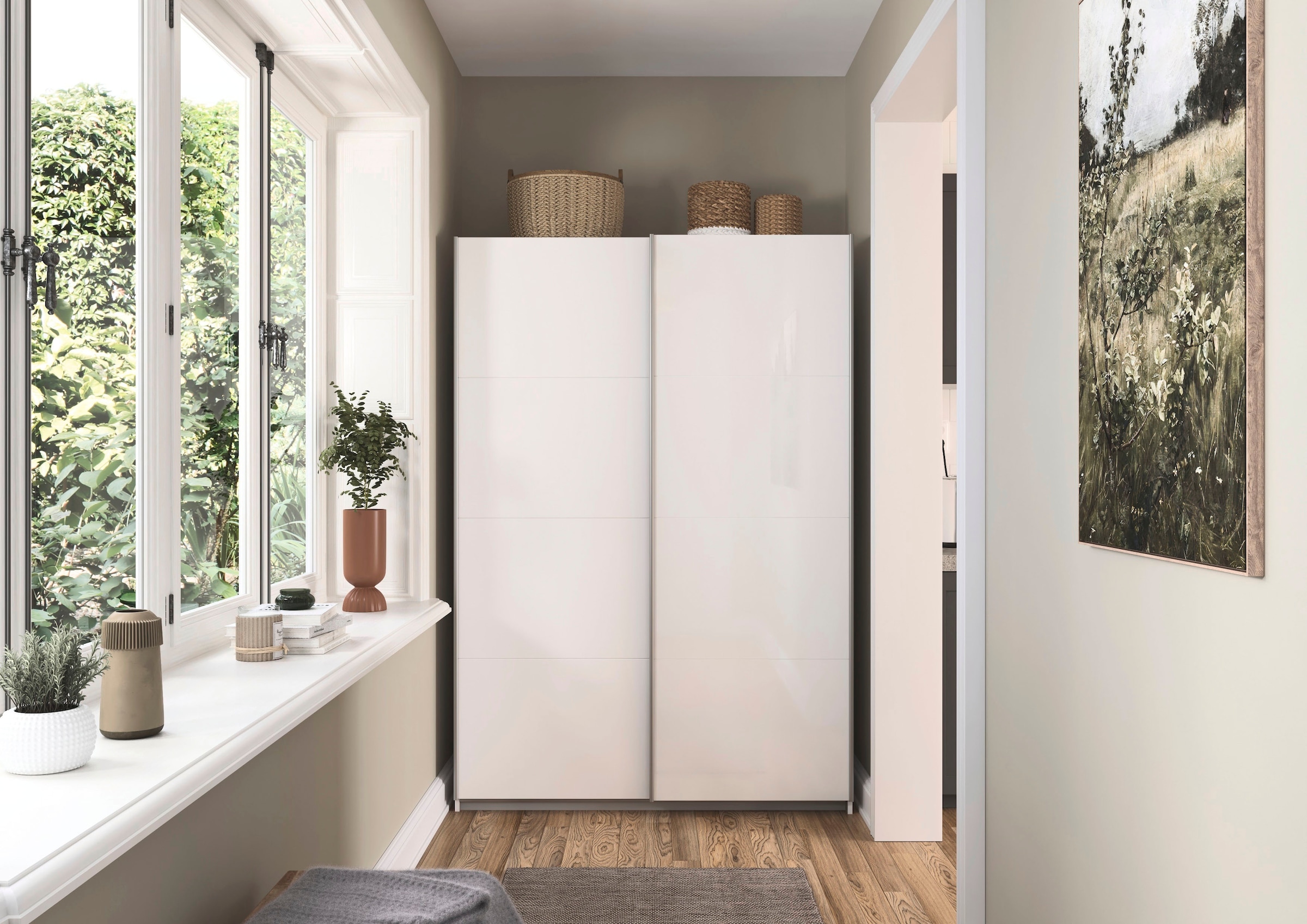 rauch Schwebetürenschrank »Kleiderschrank Schrank Kinderzimmer Topseller OTTOs CHOICE SUBITO« Schlafzimmer Glasfront Breiten 136 & 181 Höhe 197 cm - MADE IN GERMANY